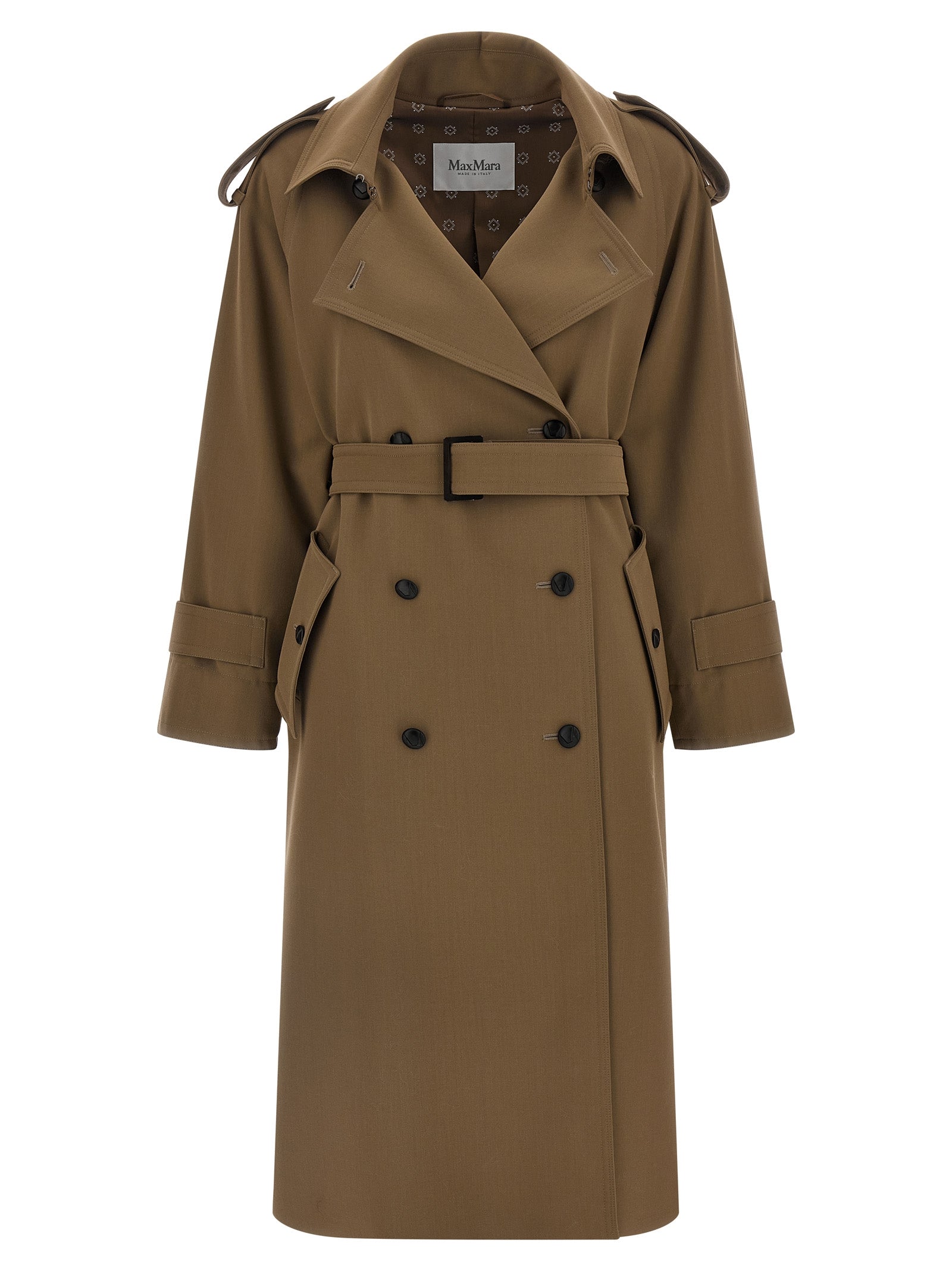 Max Mara Brown Virgin Wool Coat Max Mara