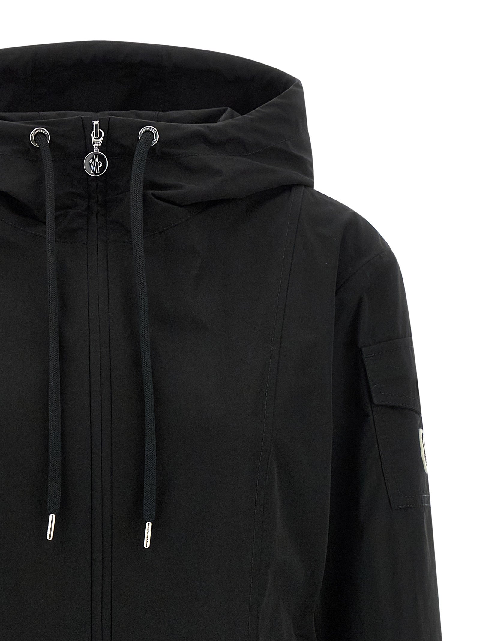 Moncler Black Polyester Parka Moncler