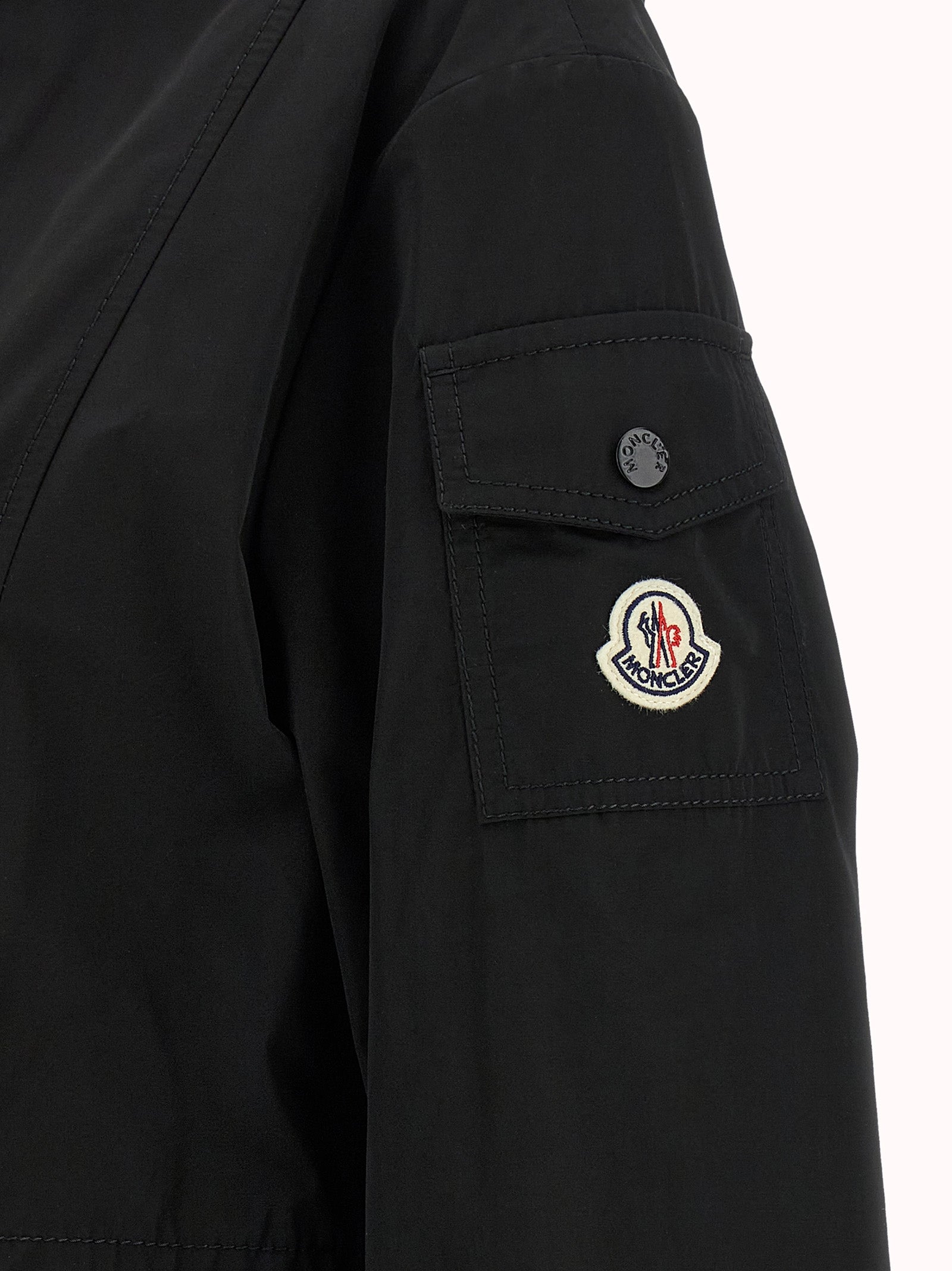 Moncler Black Polyester Parka Moncler