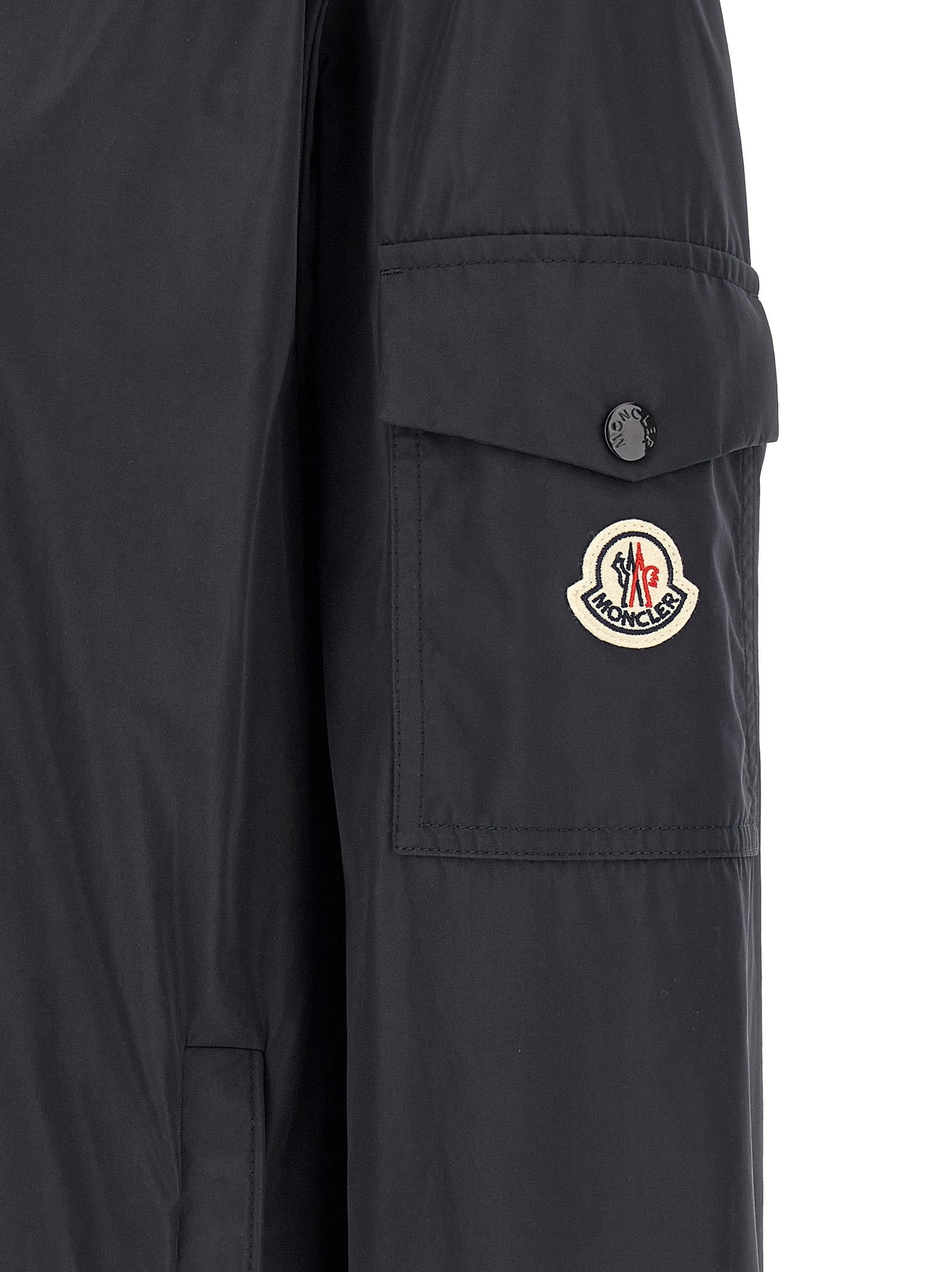 Moncler Blue Polyester Shell Jacket Moncler
