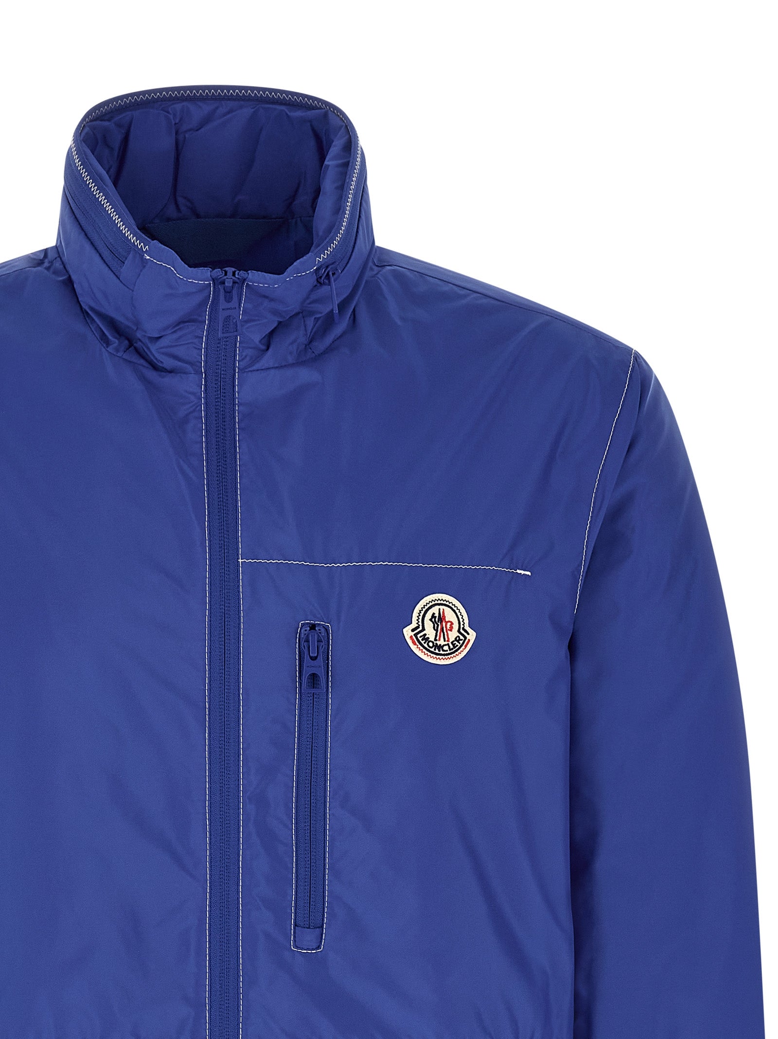 Moncler Blue Polyamide Shell Jacket Moncler