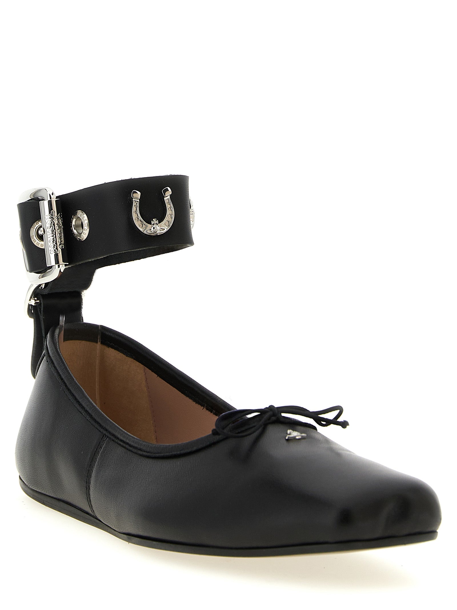 Vivienne Westwood Black Lamb Leather Ballet Flats Vivienne Westwood