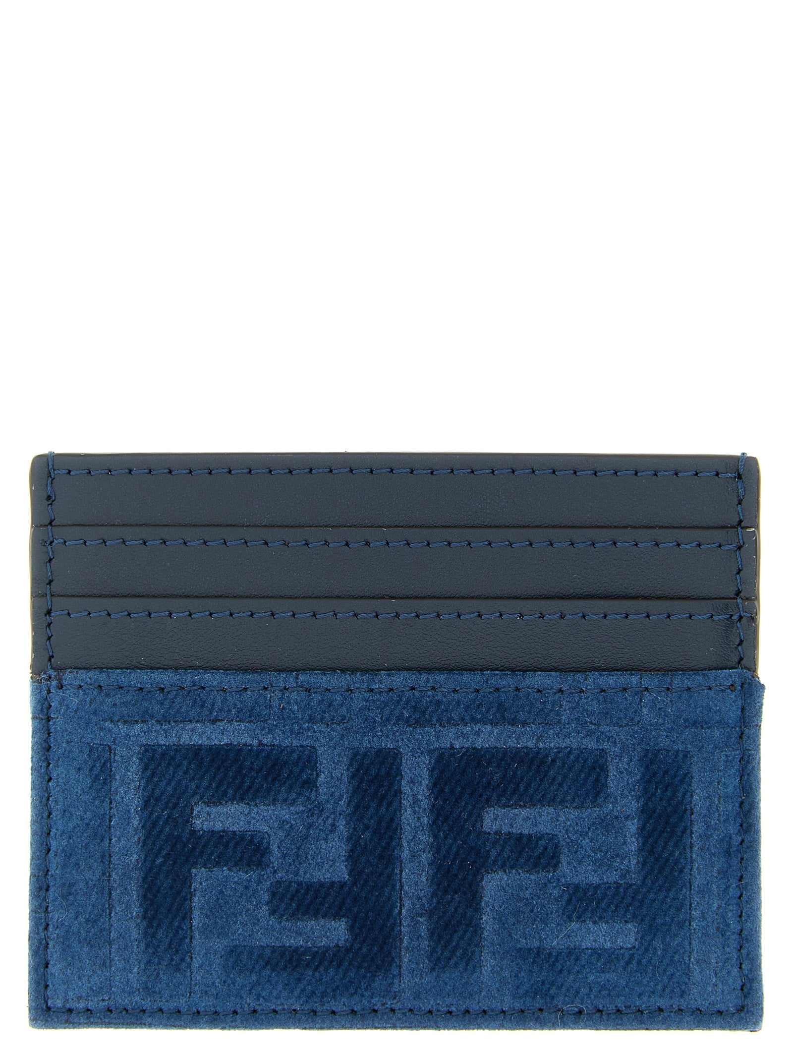 Fendi Blue Cotton Cardholder Fendi