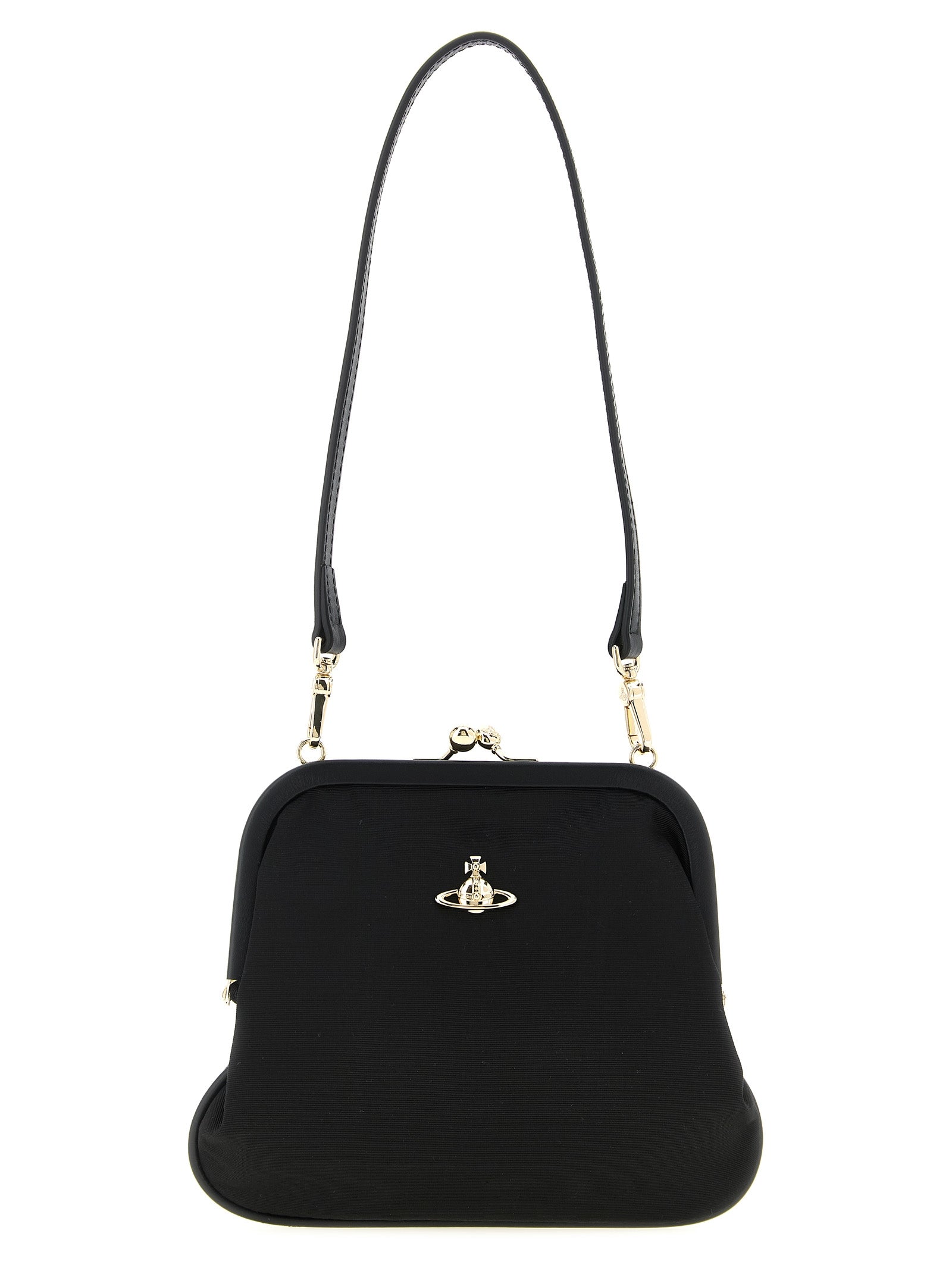 Vivienne Westwood Black Viscose Clutch Bag Vivienne Westwood