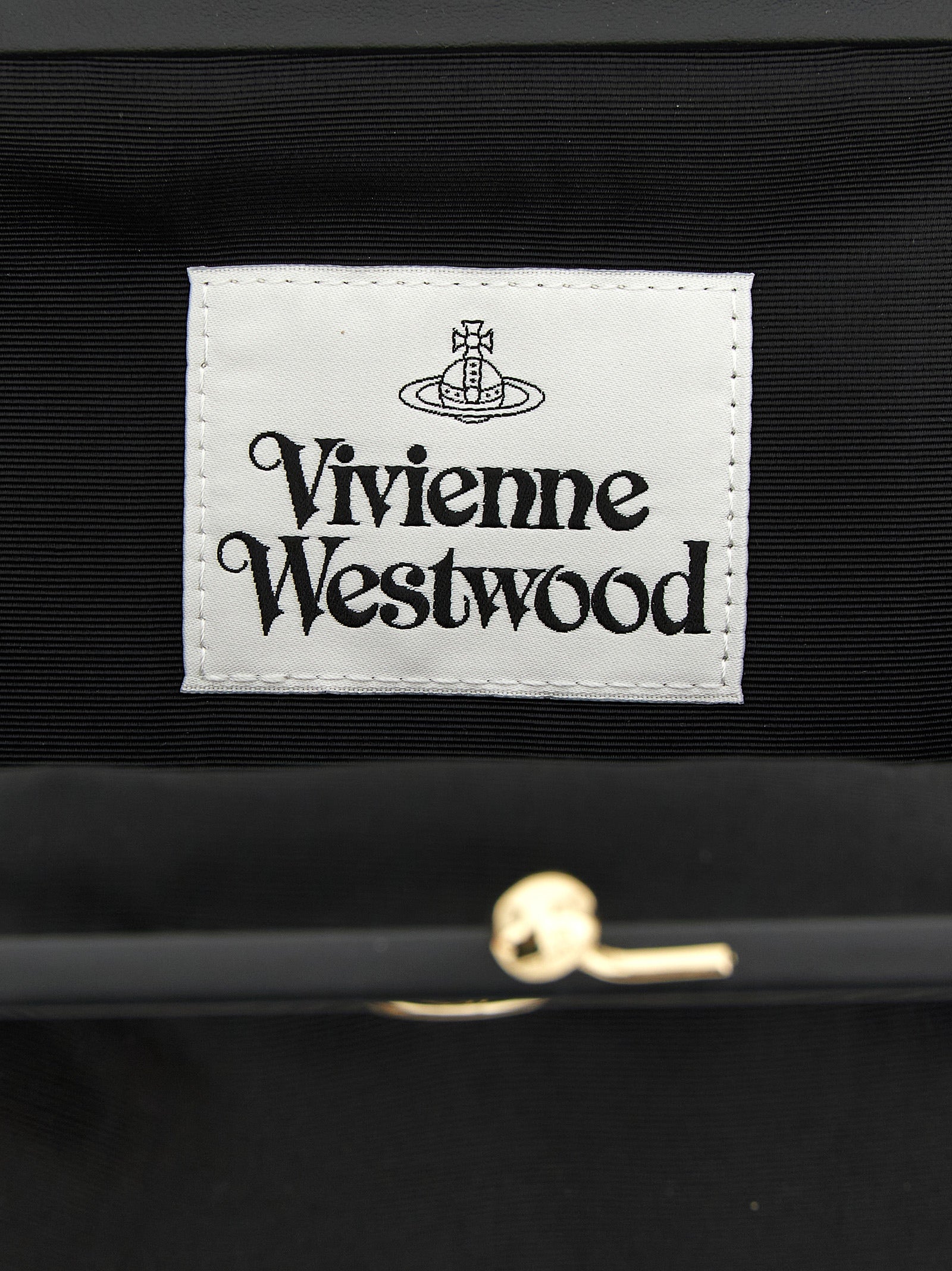 Vivienne Westwood Black Viscose Clutch Bag Vivienne Westwood