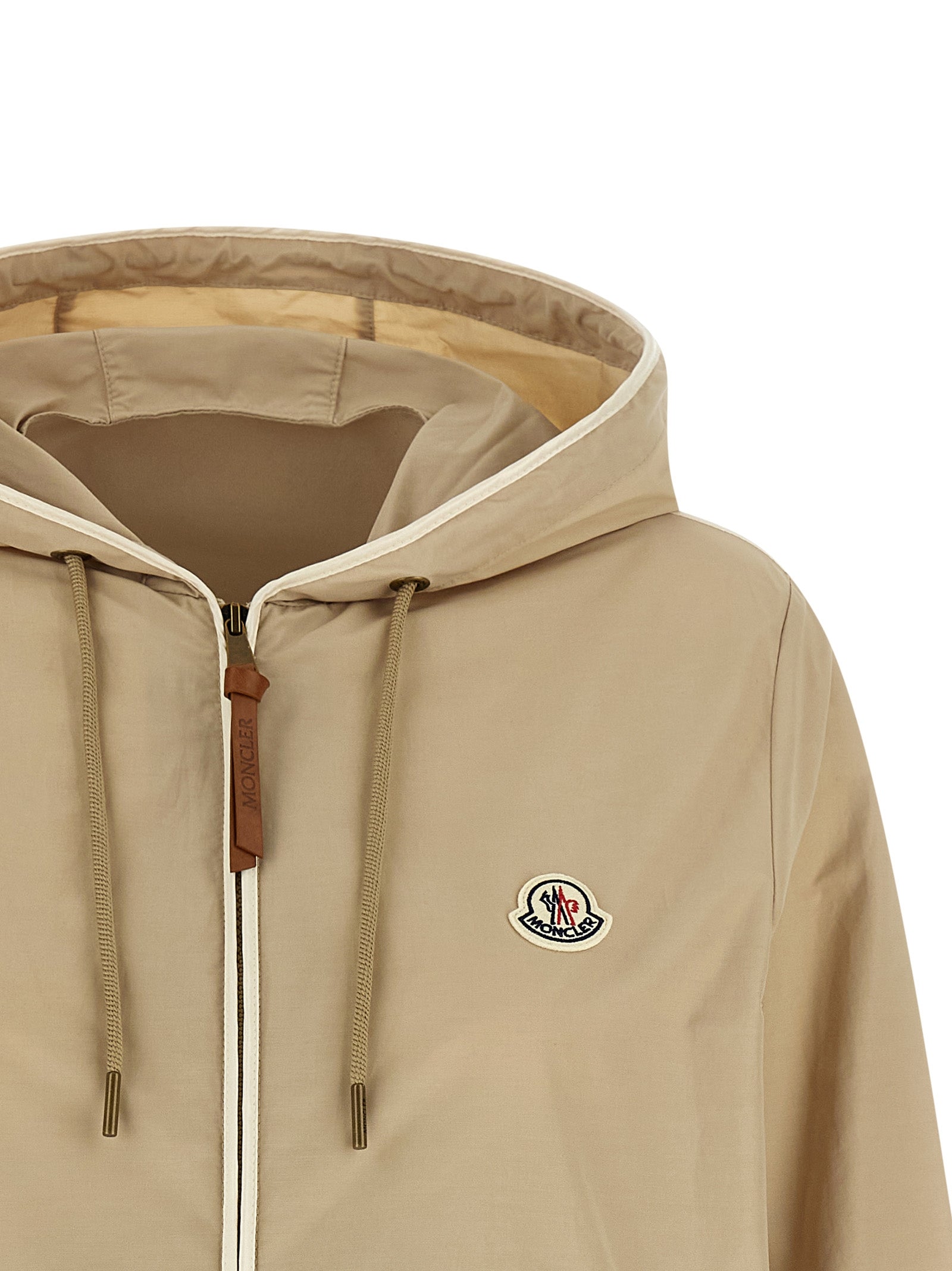 Moncler Beige Polyester Shell Jacket Moncler