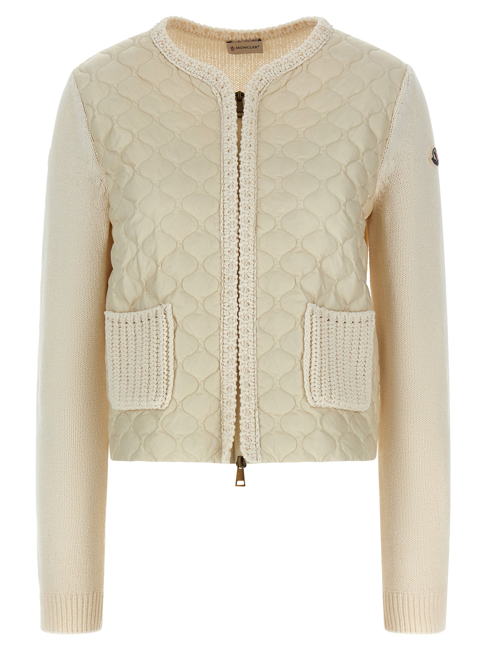 Moncler Beige Cotton Cardigan Moncler