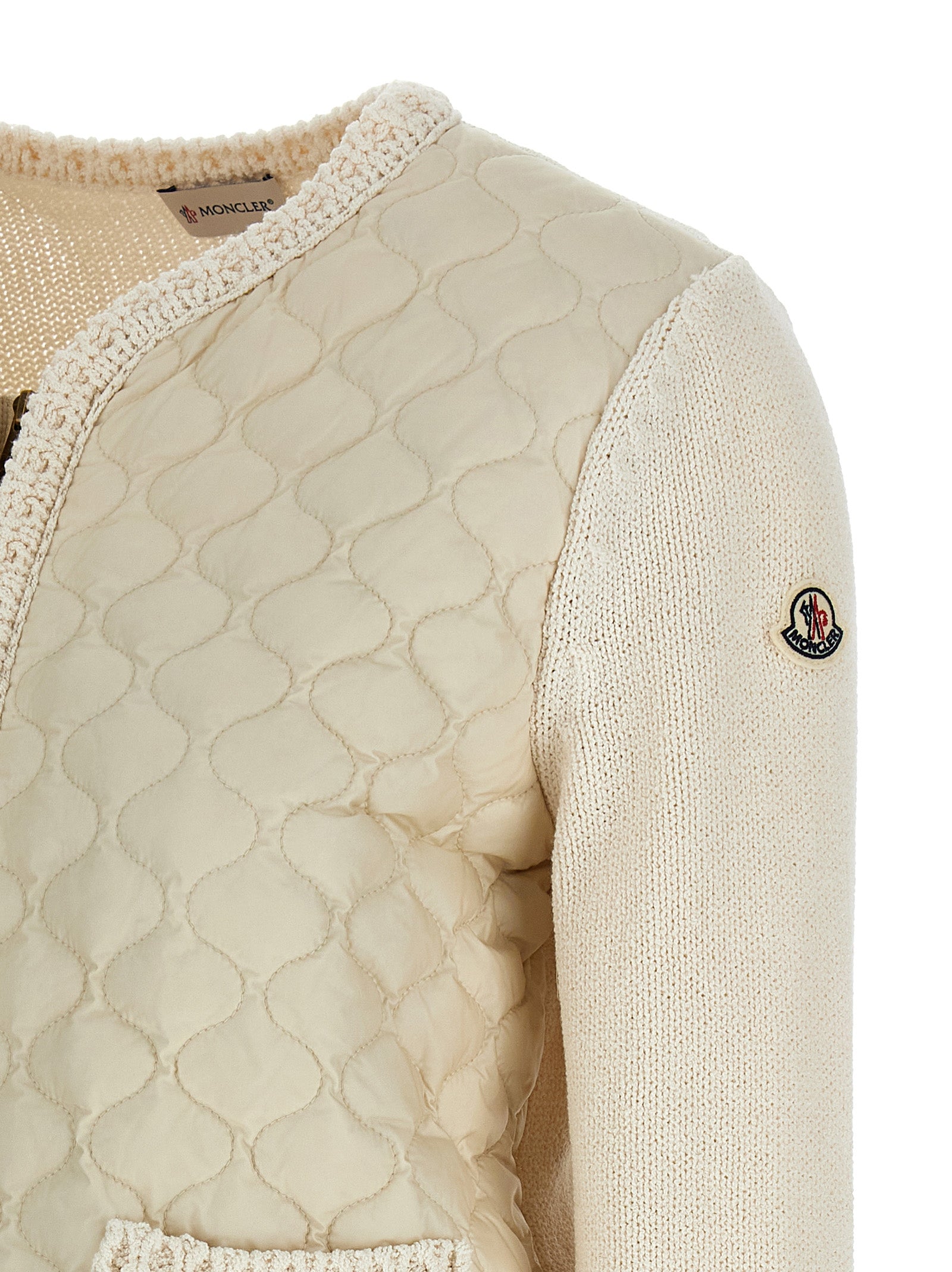 Moncler Beige Cotton Cardigan Moncler