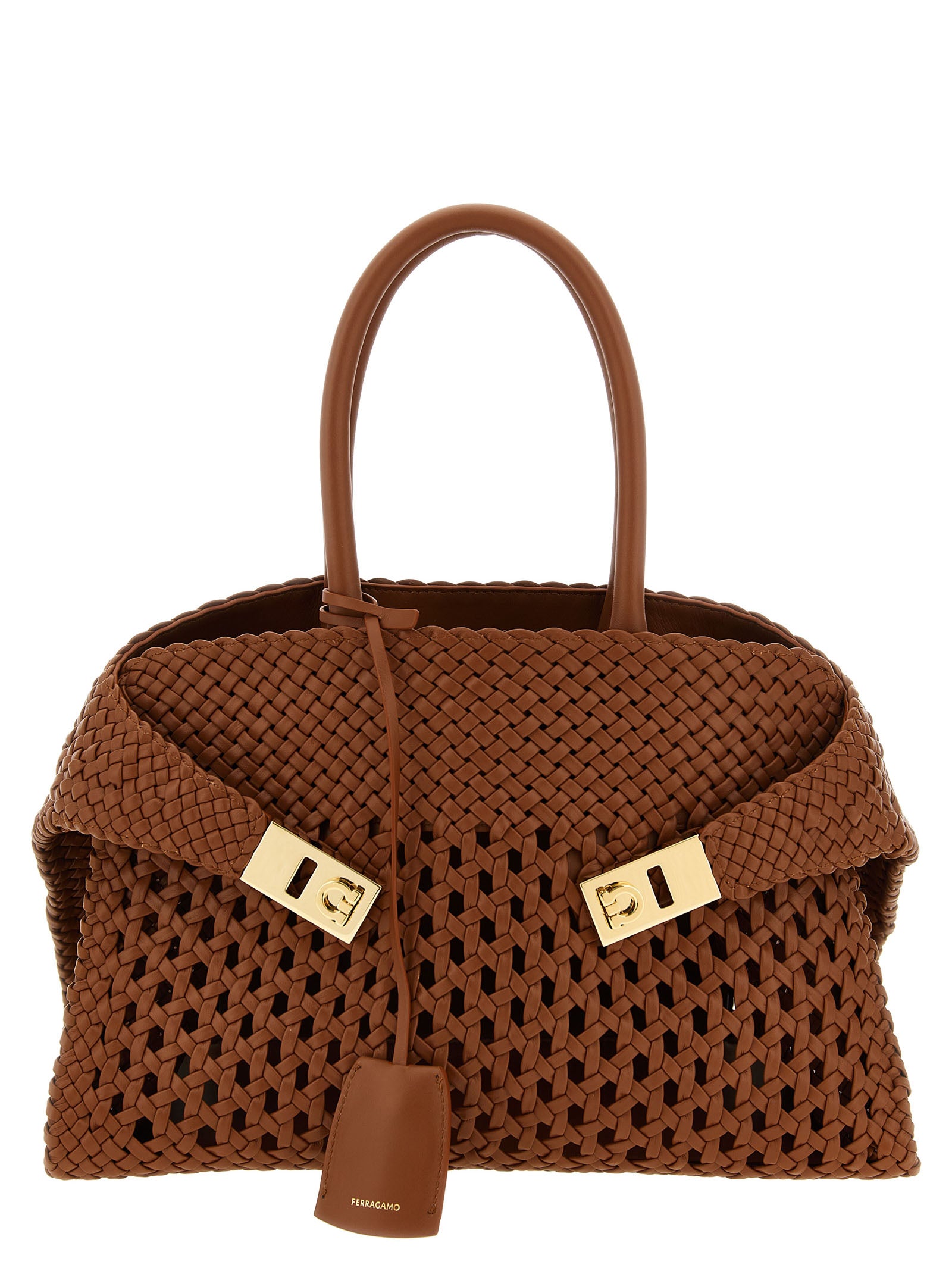 Ferragamo Brown Calfskin Handbag Ferragamo