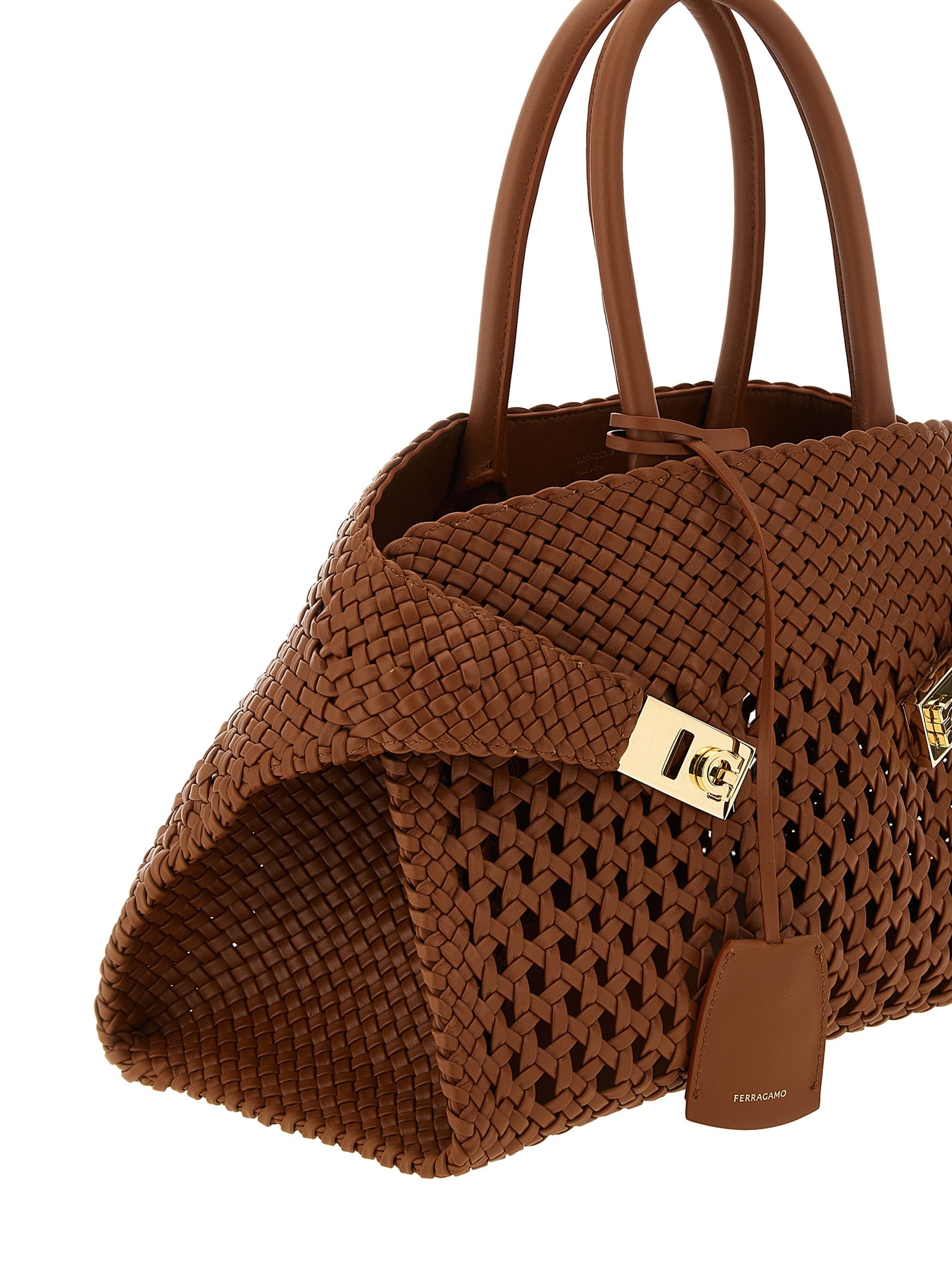 Ferragamo Brown Calfskin Handbag Ferragamo