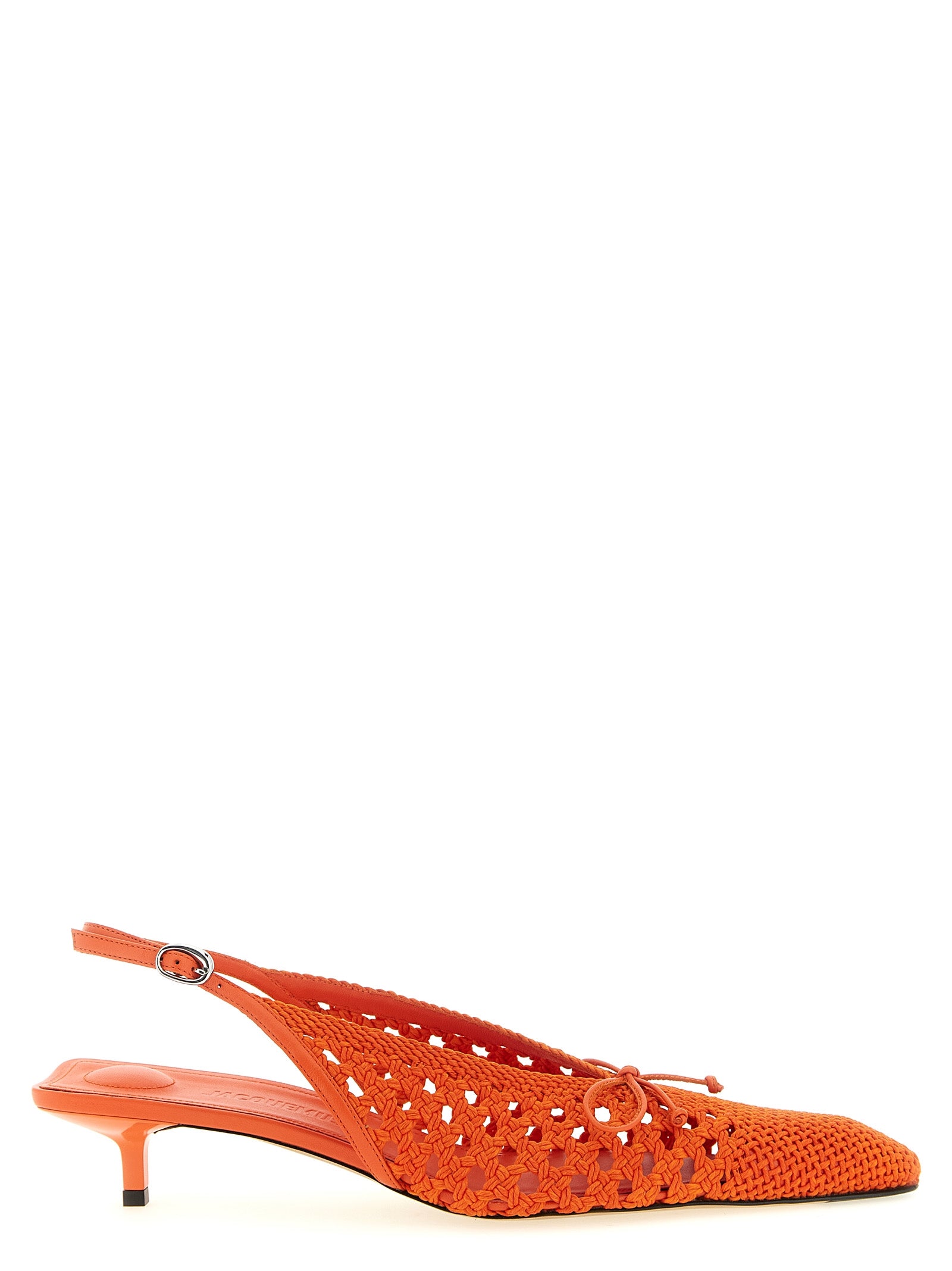 Jacquemus Orange Polyester Mid Heel Pumps Jacquemus