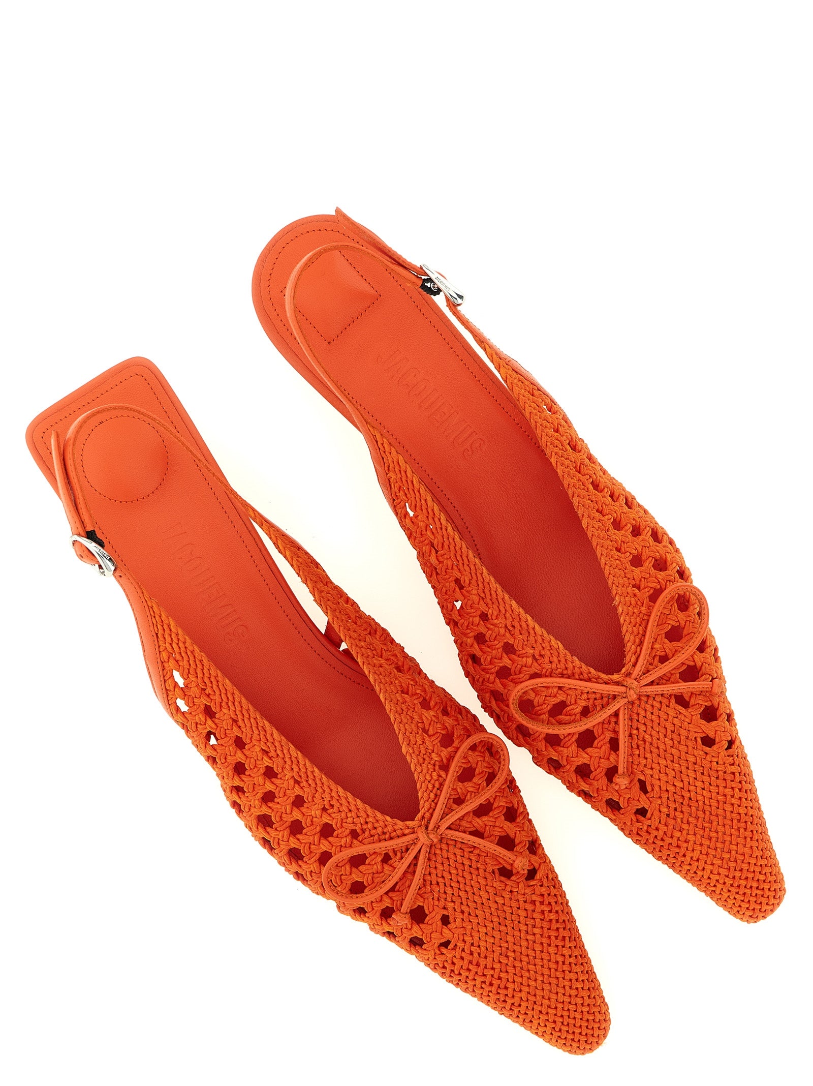 Jacquemus Orange Polyester Mid Heel Pumps Jacquemus