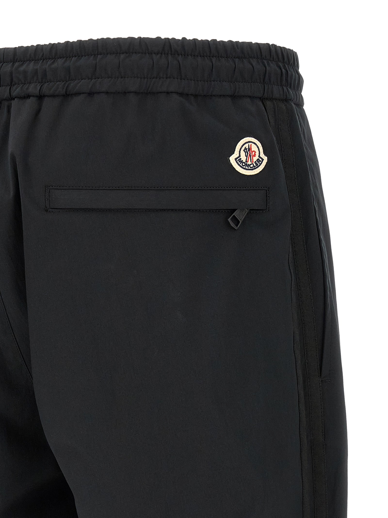 Moncler Black Polyester Joggers (Workout Pants) Moncler