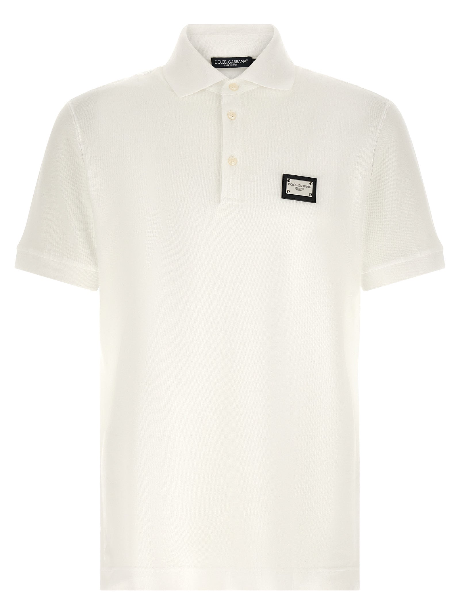 Dolce & Gabbana White Cotton Polo Shirt Dolce & Gabbana