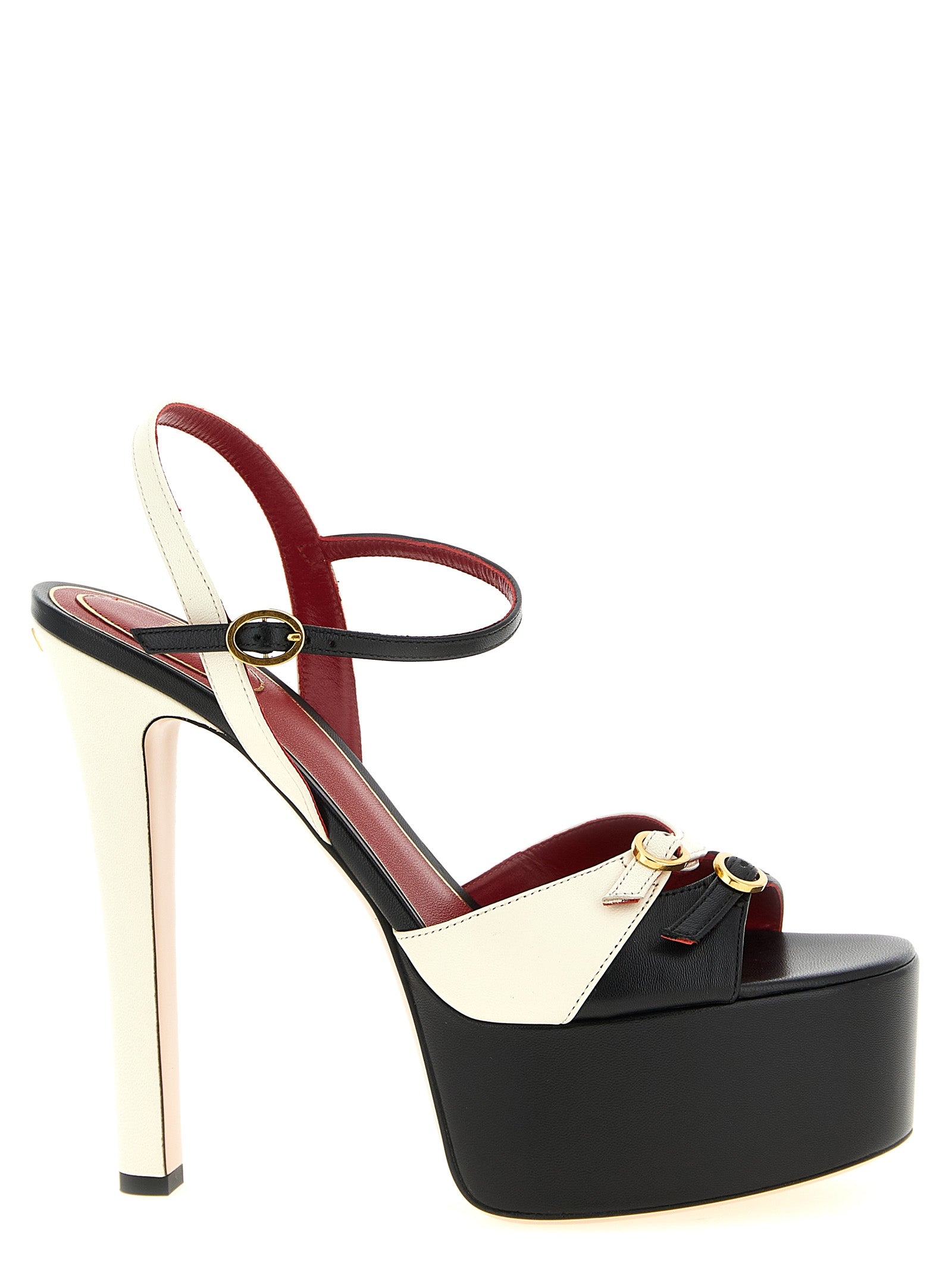 Valentino Garavani Bicolor Calfskin Stiletto Heel Sandals Valentino Garavani