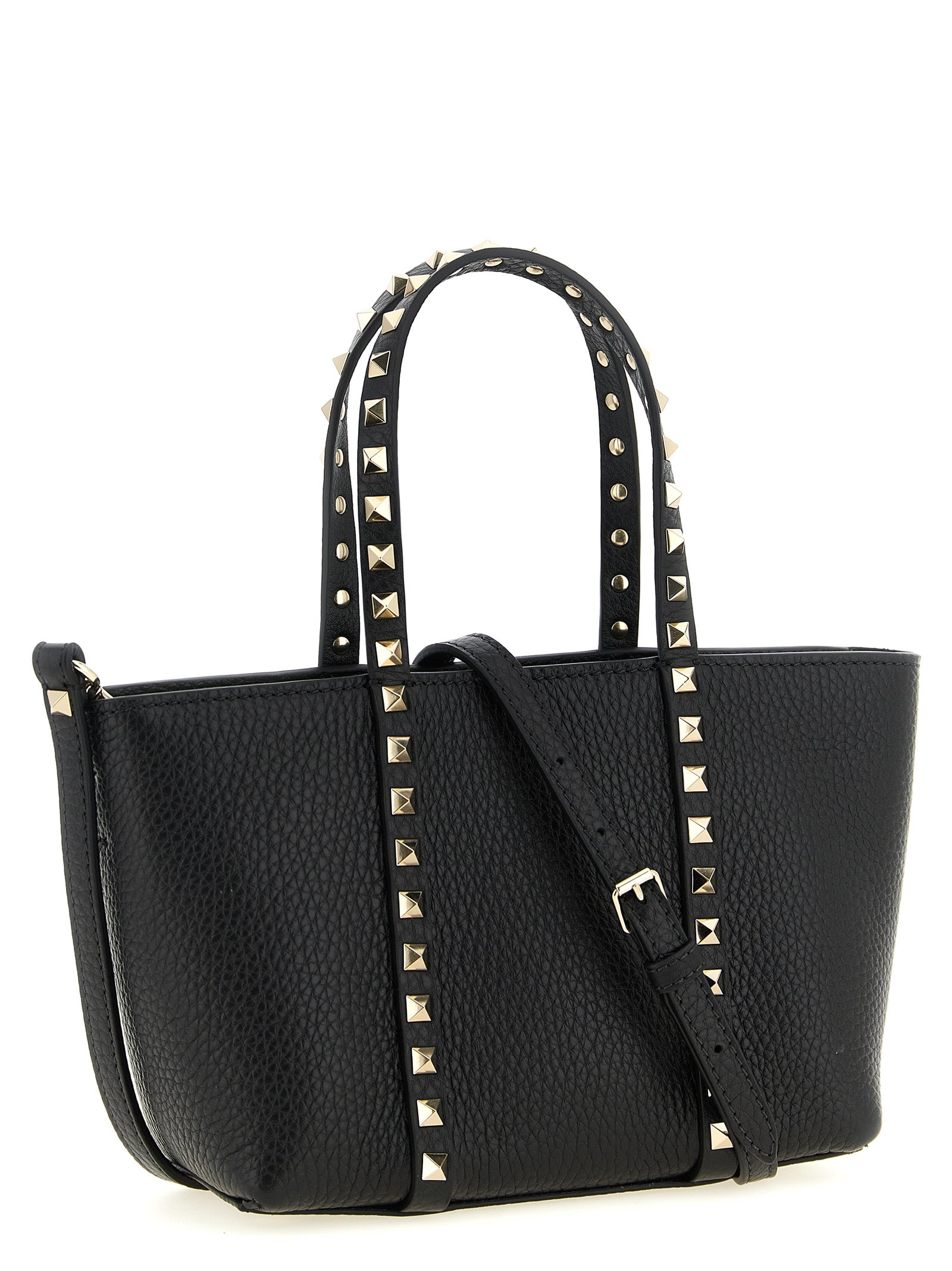 Valentino Garavani Black Calfskin Tote Bag Valentino Garavani