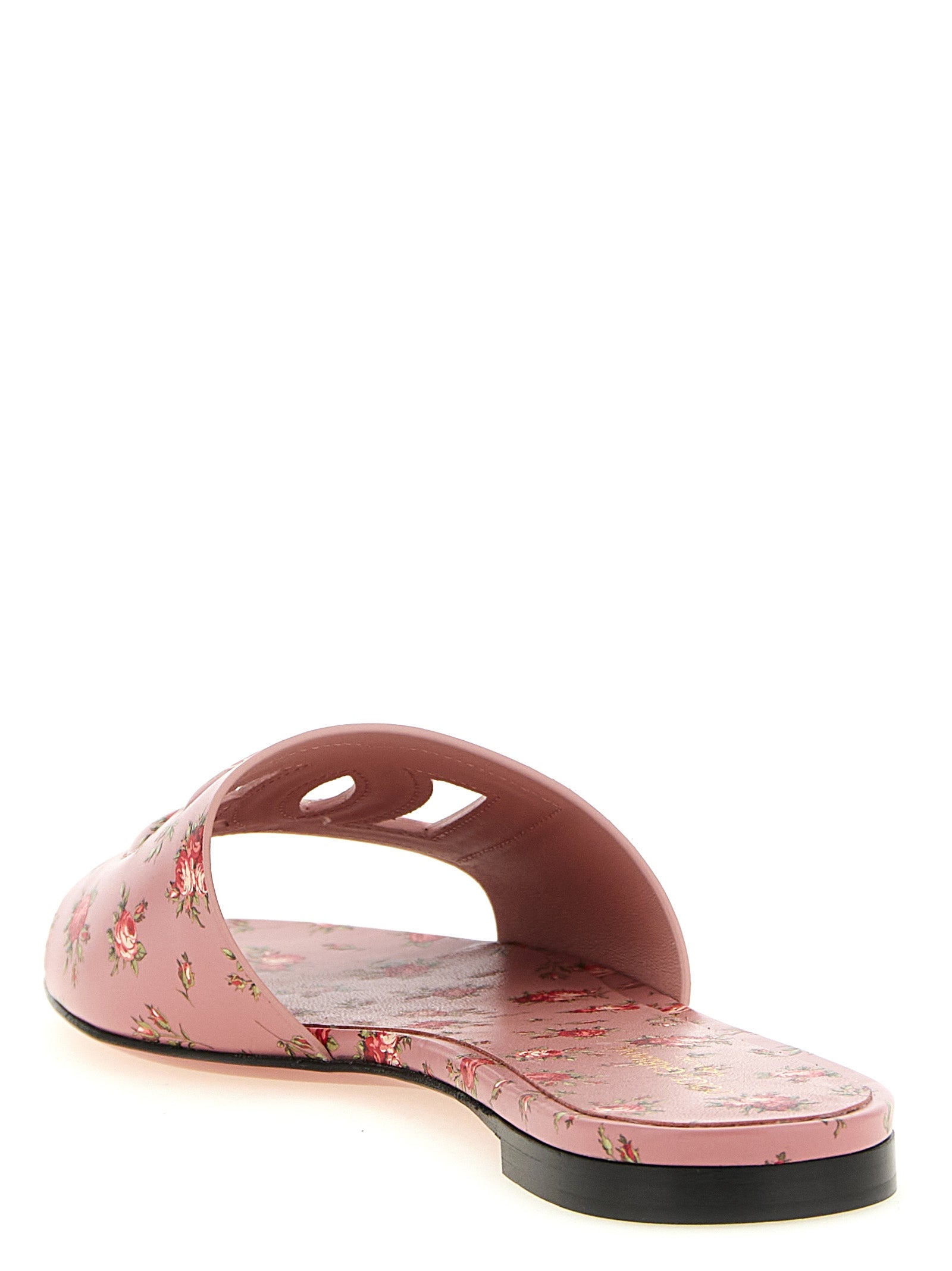 Dolce & Gabbana Multicolor Calfskin Slides Dolce & Gabbana
