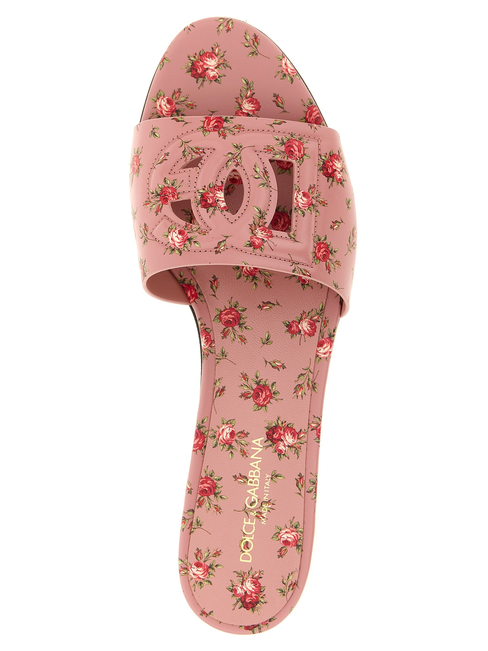 Dolce & Gabbana Multicolor Calfskin Slides Dolce & Gabbana
