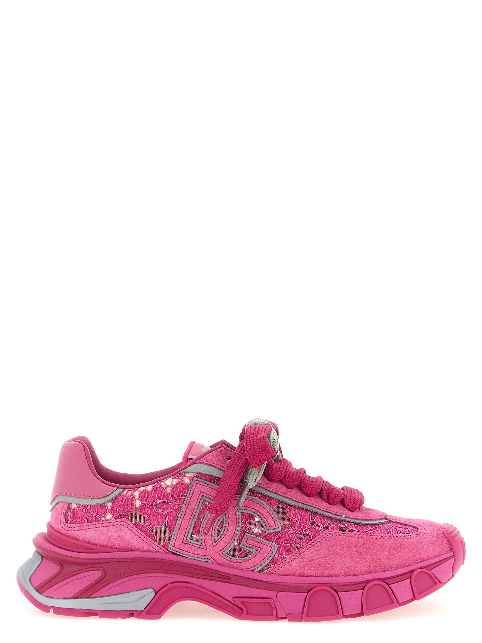 Dolce & Gabbana Fuchsia Polyamide Athletic Sneakers Dolce & Gabbana