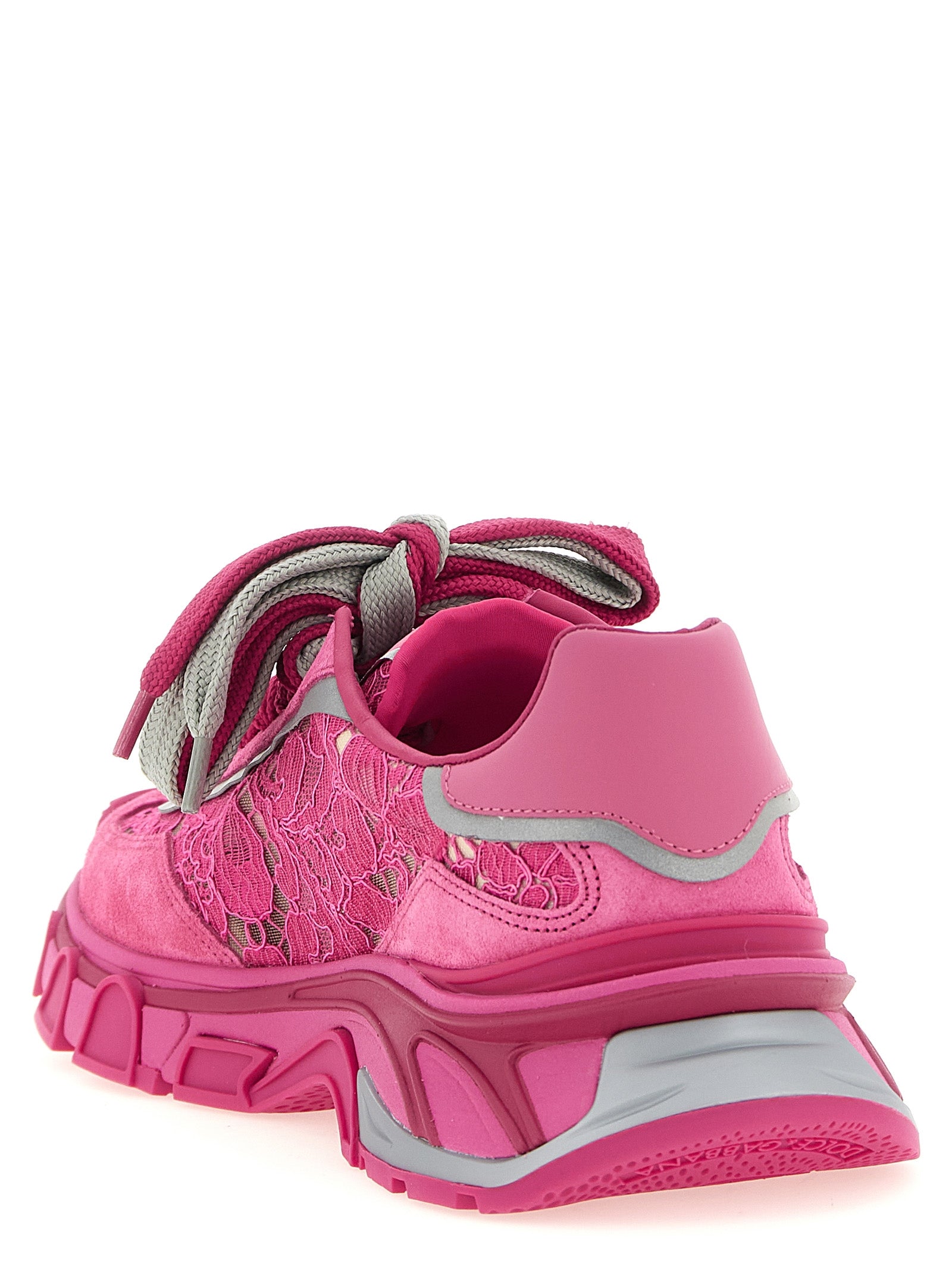 Dolce & Gabbana Fuchsia Polyamide Athletic Sneakers Dolce & Gabbana
