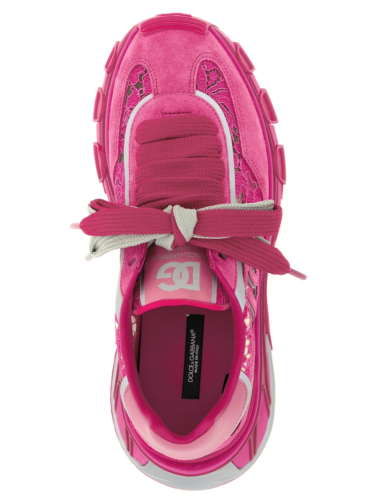 Dolce & Gabbana Fuchsia Polyamide Athletic Sneakers Dolce & Gabbana
