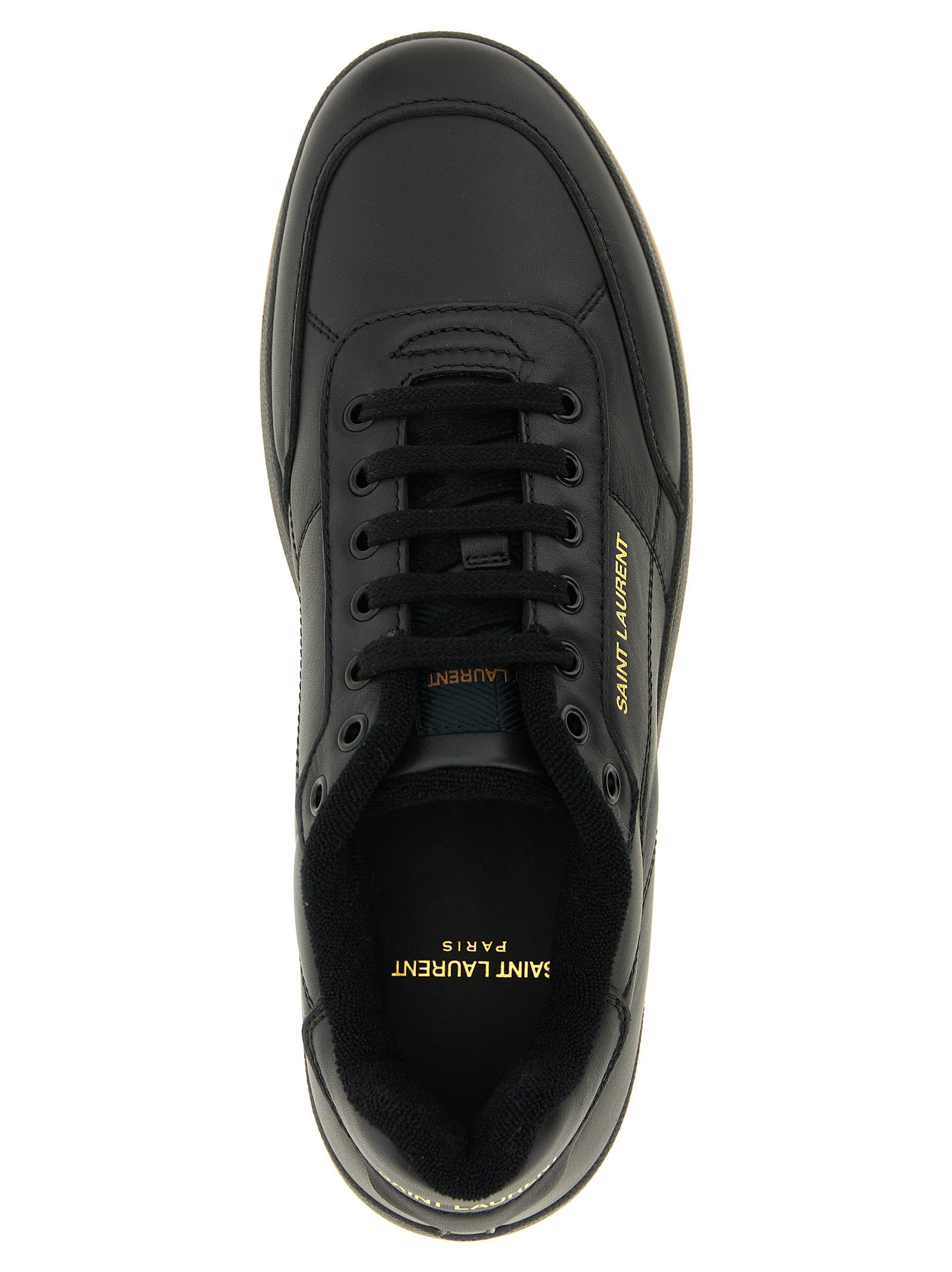Saint Laurent Black Calfskin Low Top Sneakers Saint Laurent