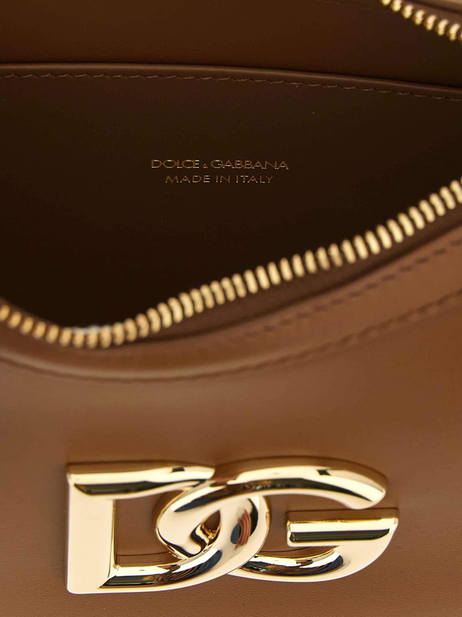 Dolce & Gabbana Brown Calfskin Shoulder Bag Dolce & Gabbana