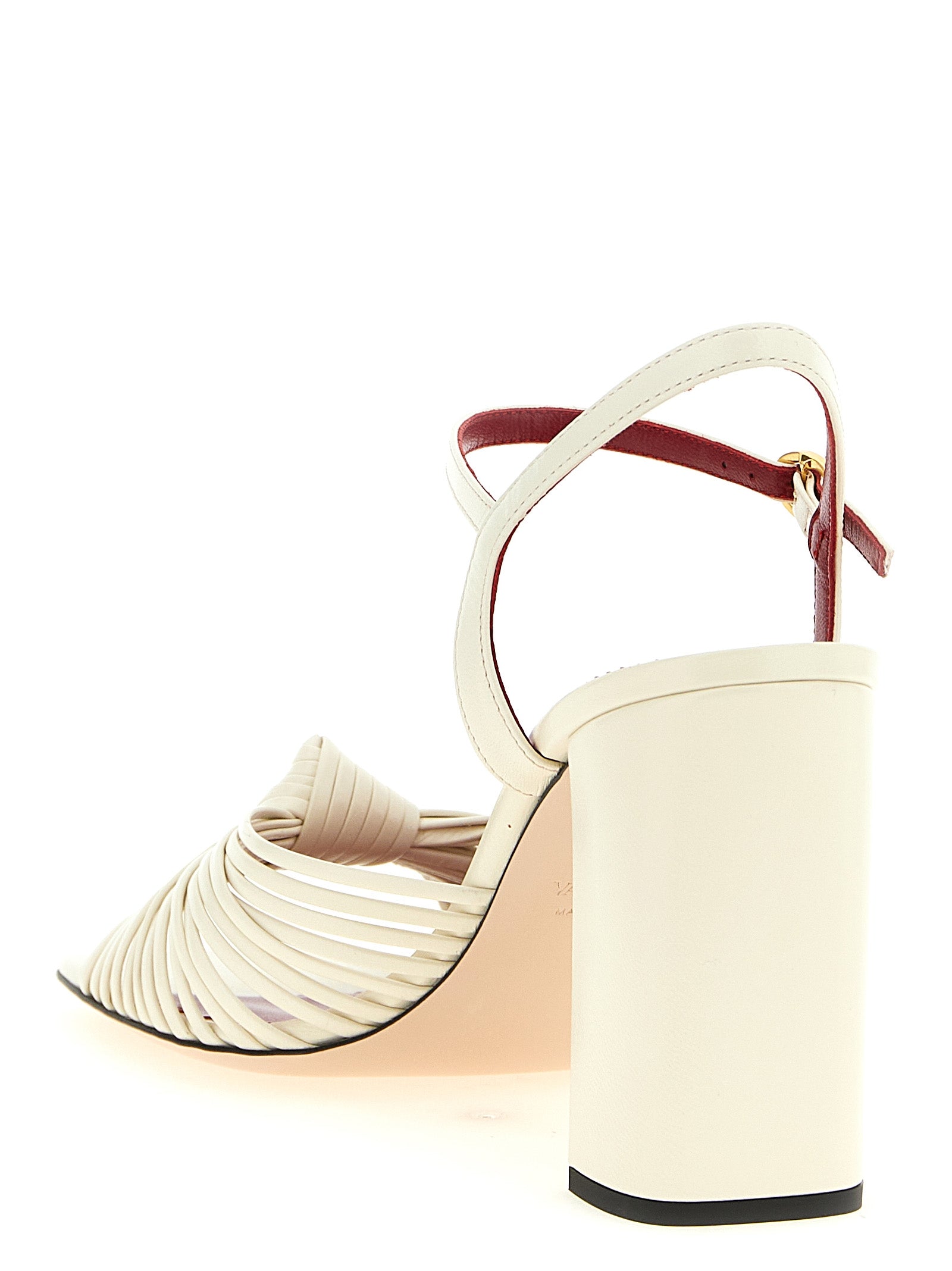 Valentino Garavani White Goatskin Stiletto Heel Sandals Valentino Garavani