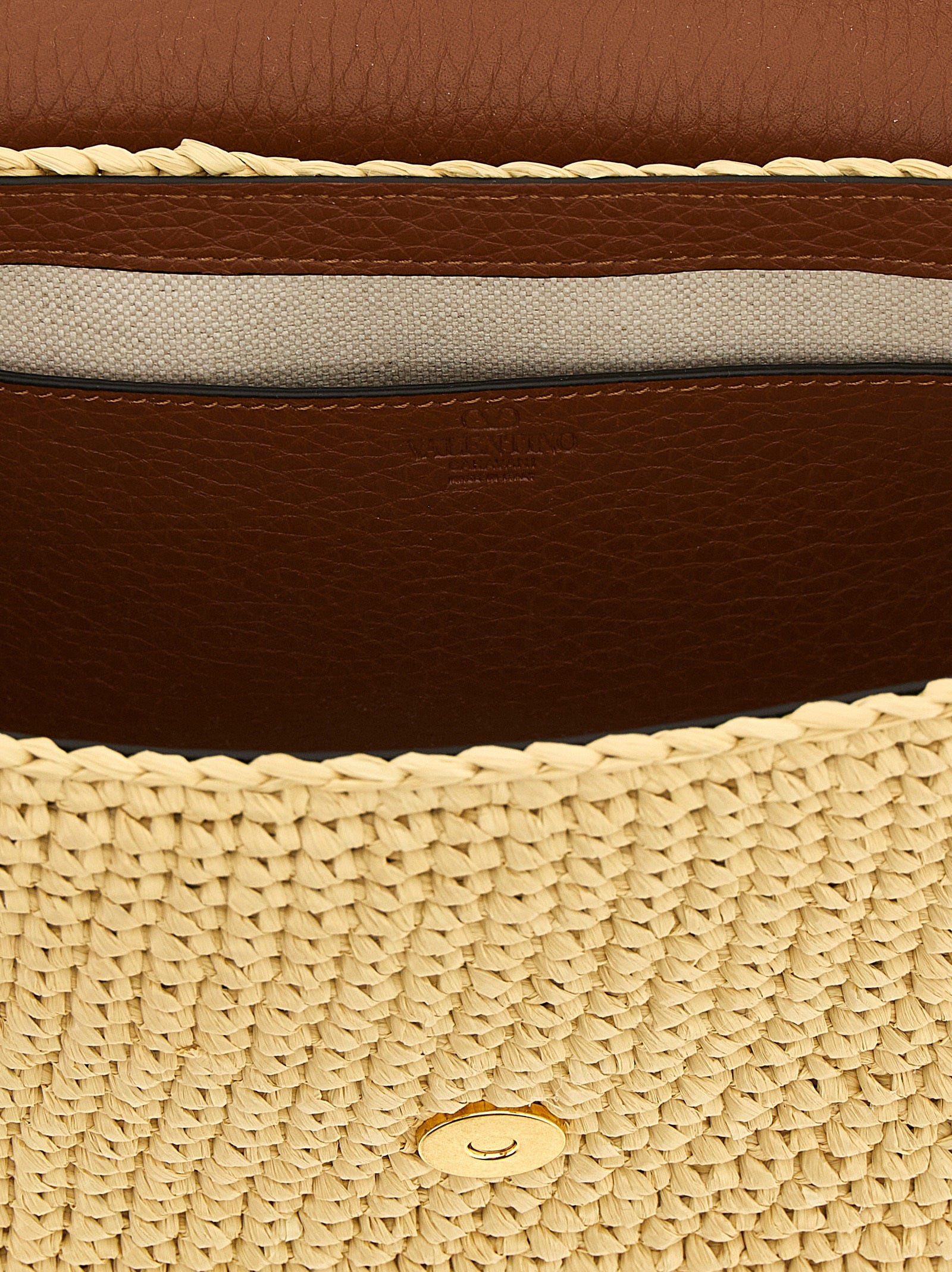 Valentino Garavani Brown Viscose Shoulder Bag Valentino Garavani