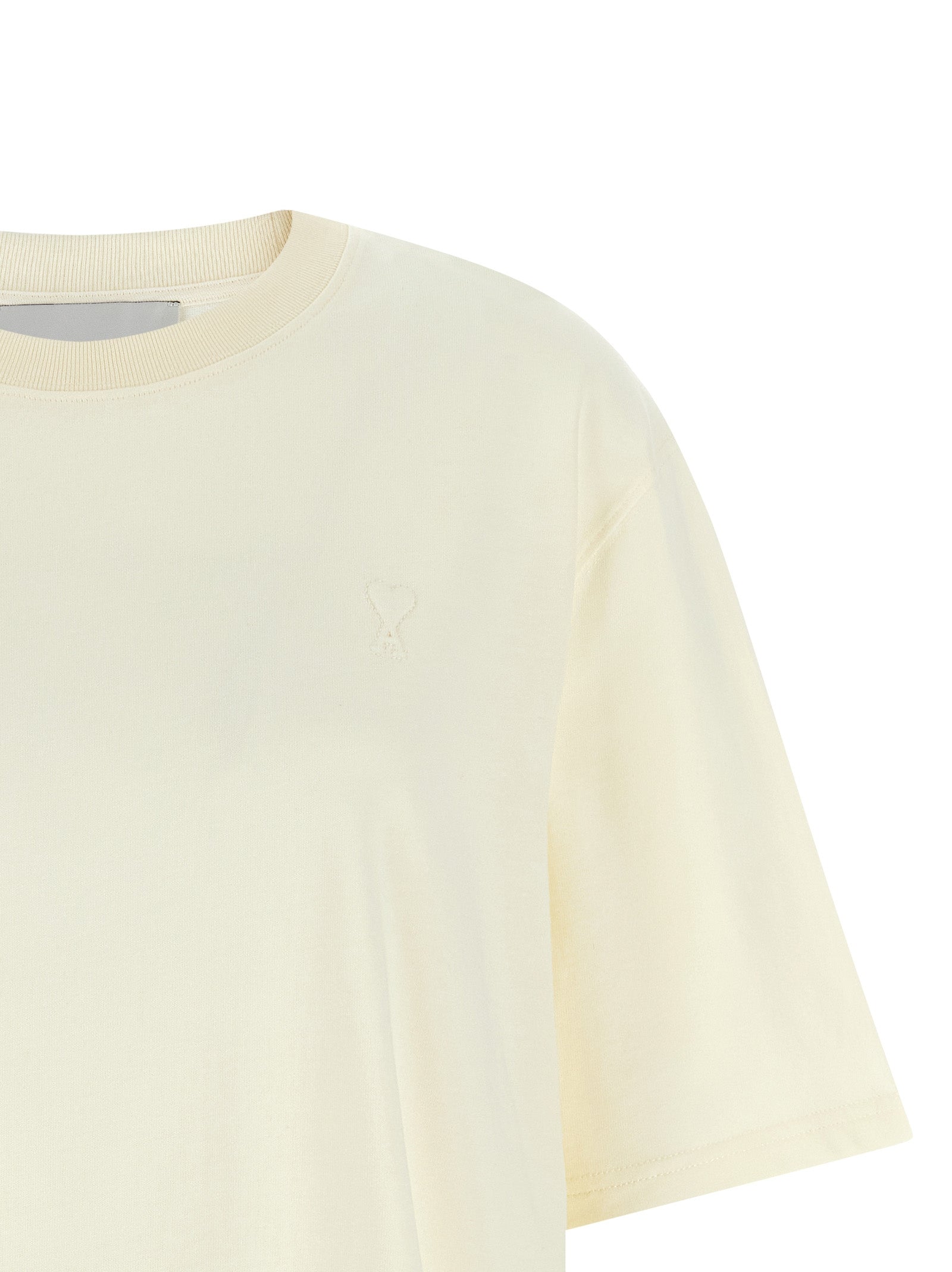 Ami Paris White Cotton T-Shirt Ami Paris
