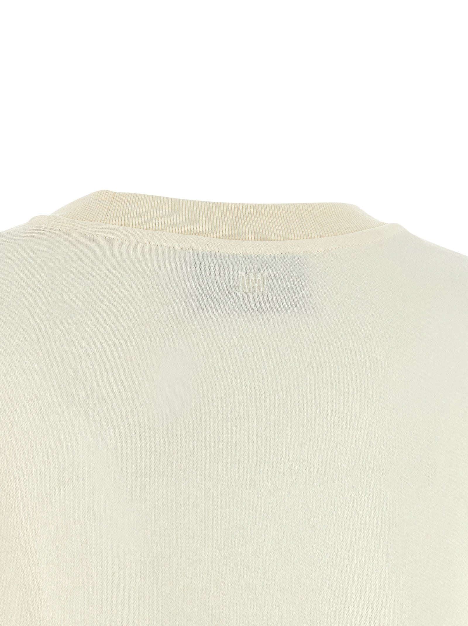 Ami Paris White Cotton T-Shirt Ami Paris