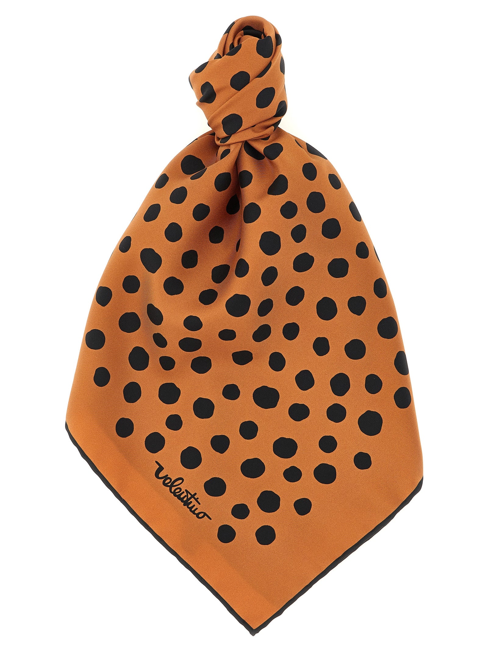 Valentino Garavani Brown Silk Scarf Valentino Garavani