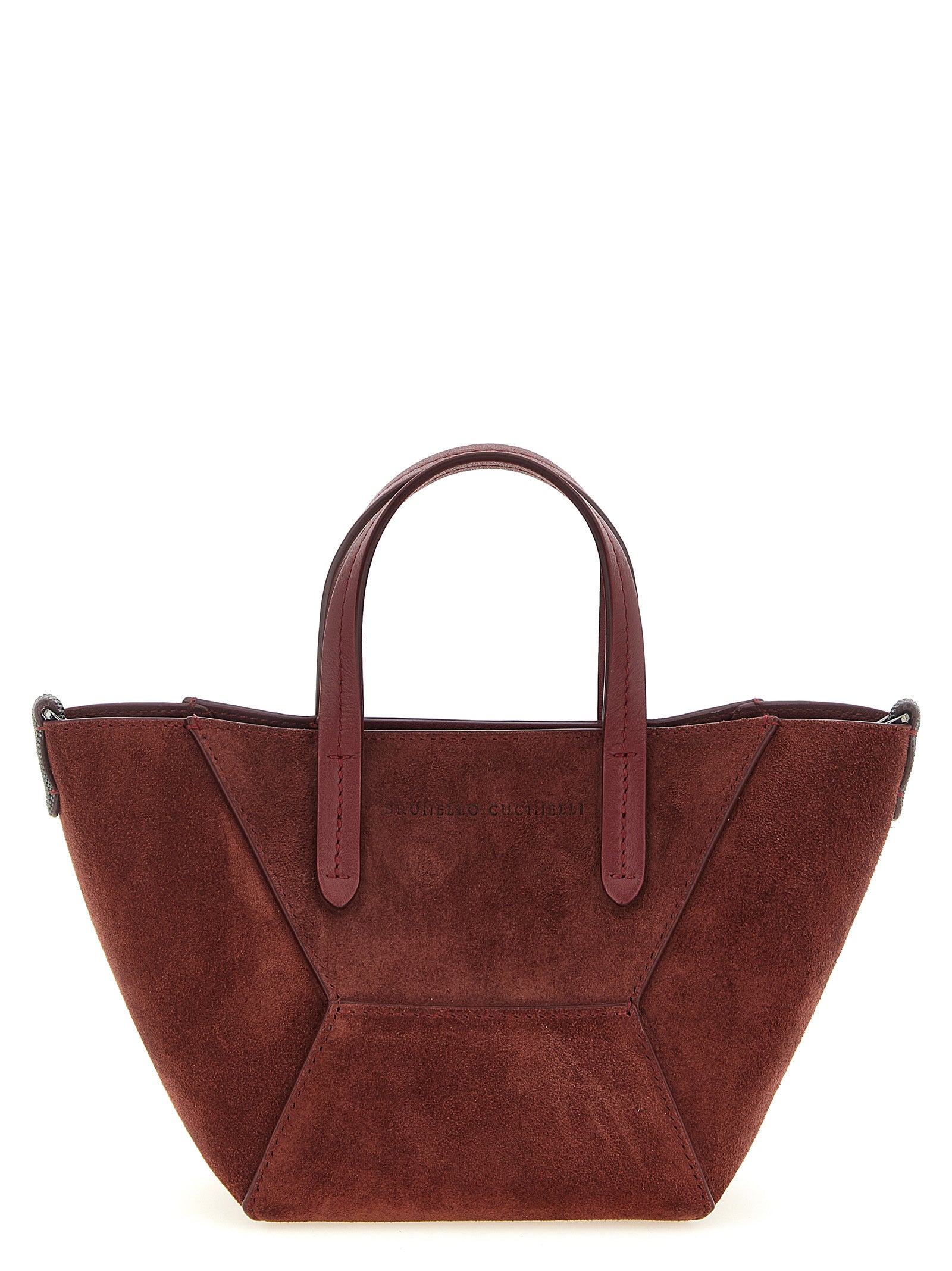 Brunello Cucinelli Bordeaux Calfskin Handbag Brunello Cucinelli