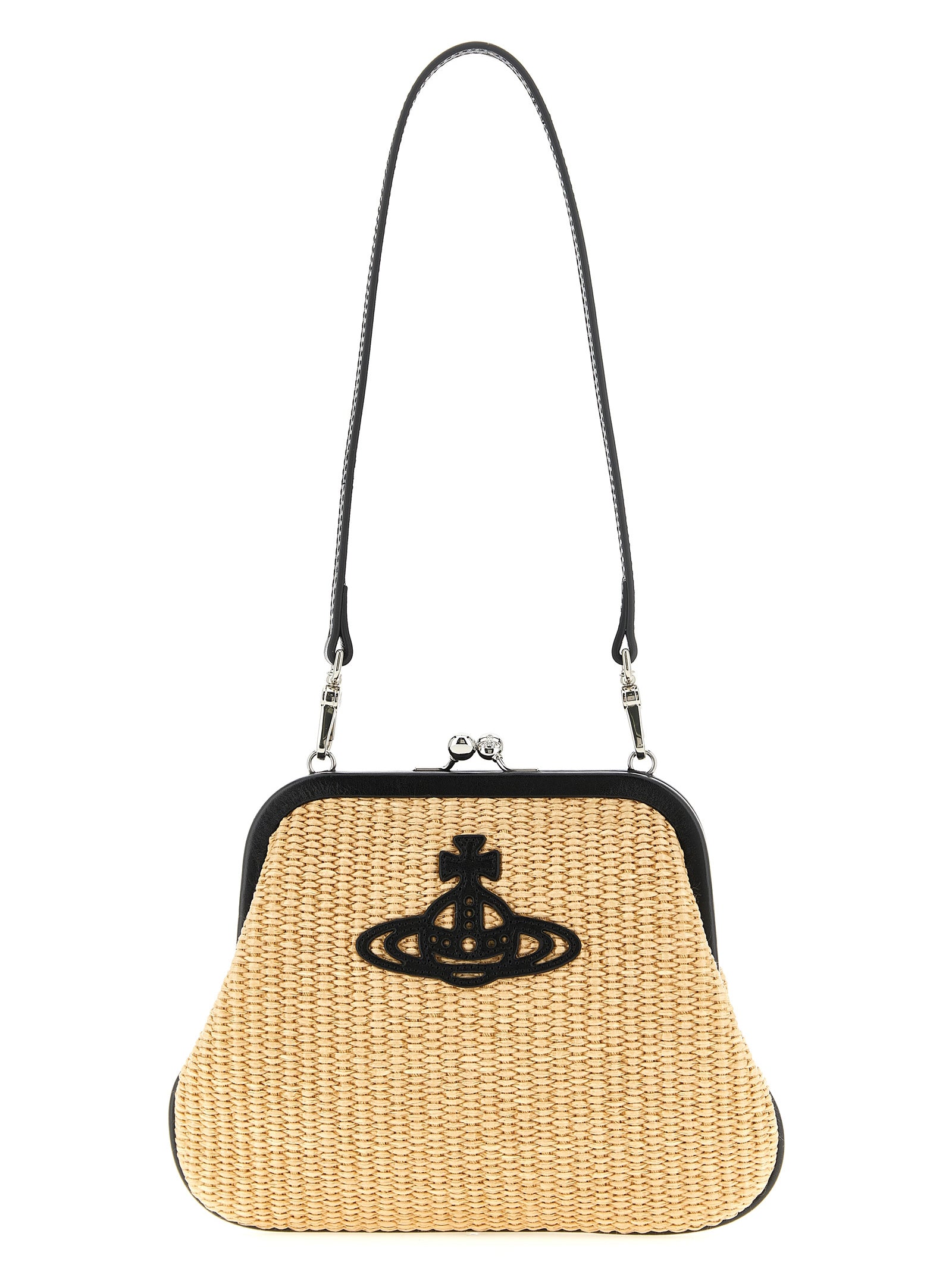Vivienne Westwood Beige Cotton Clutch Bag Vivienne Westwood