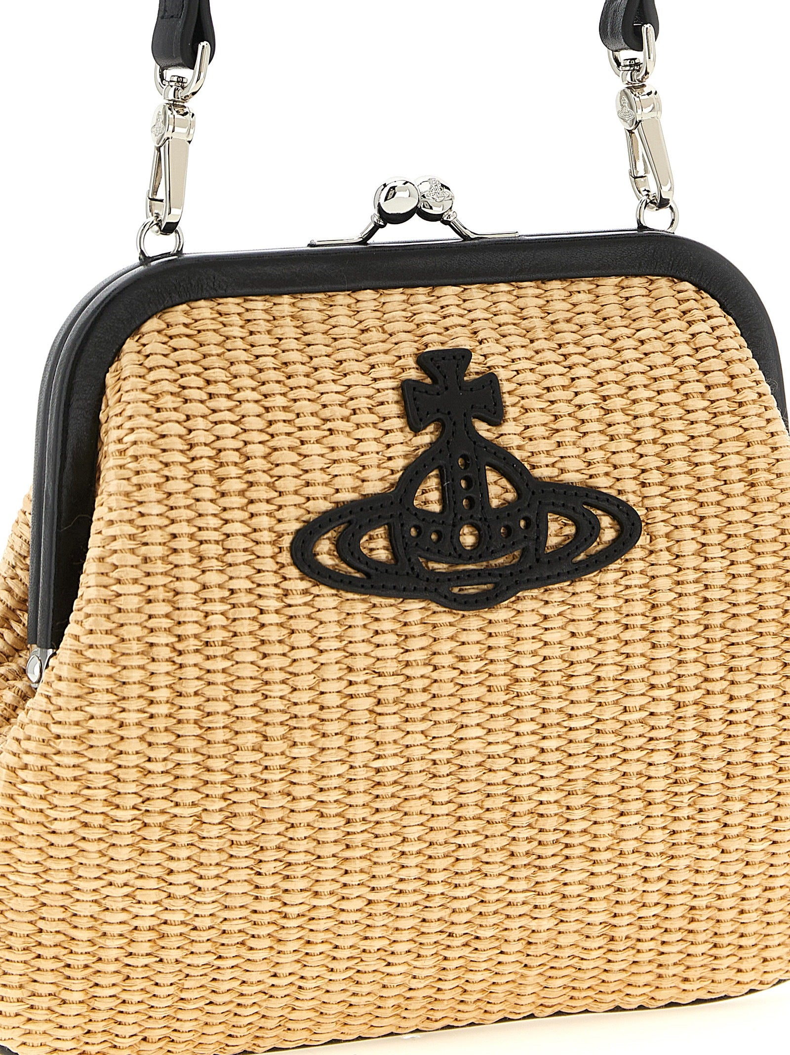 Vivienne Westwood Beige Cotton Clutch Bag Vivienne Westwood