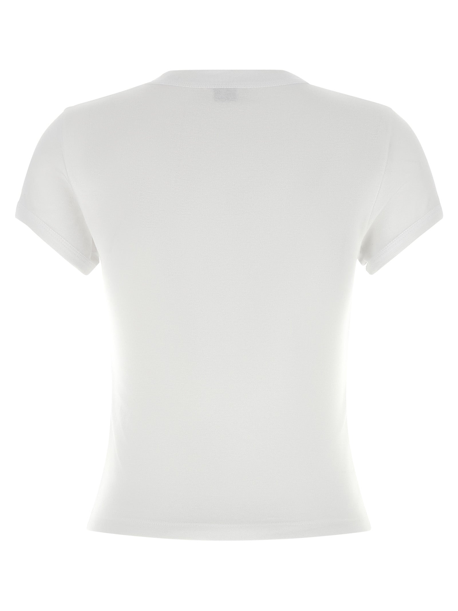 Saint Laurent White Cotton T-Shirt Saint Laurent