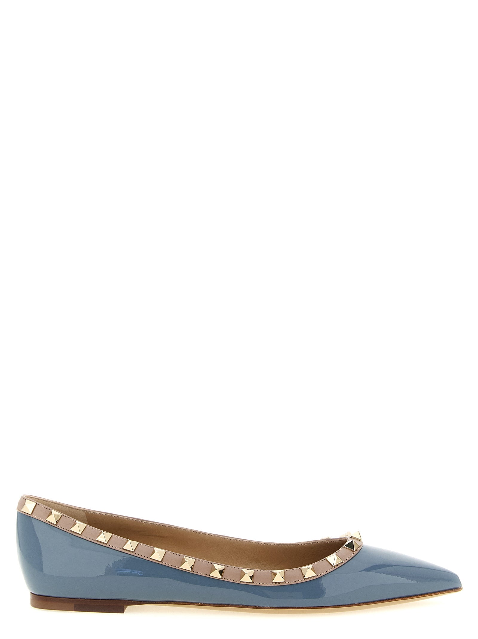 Valentino Garavani Gray Leather Ballet Flats Valentino Garavani