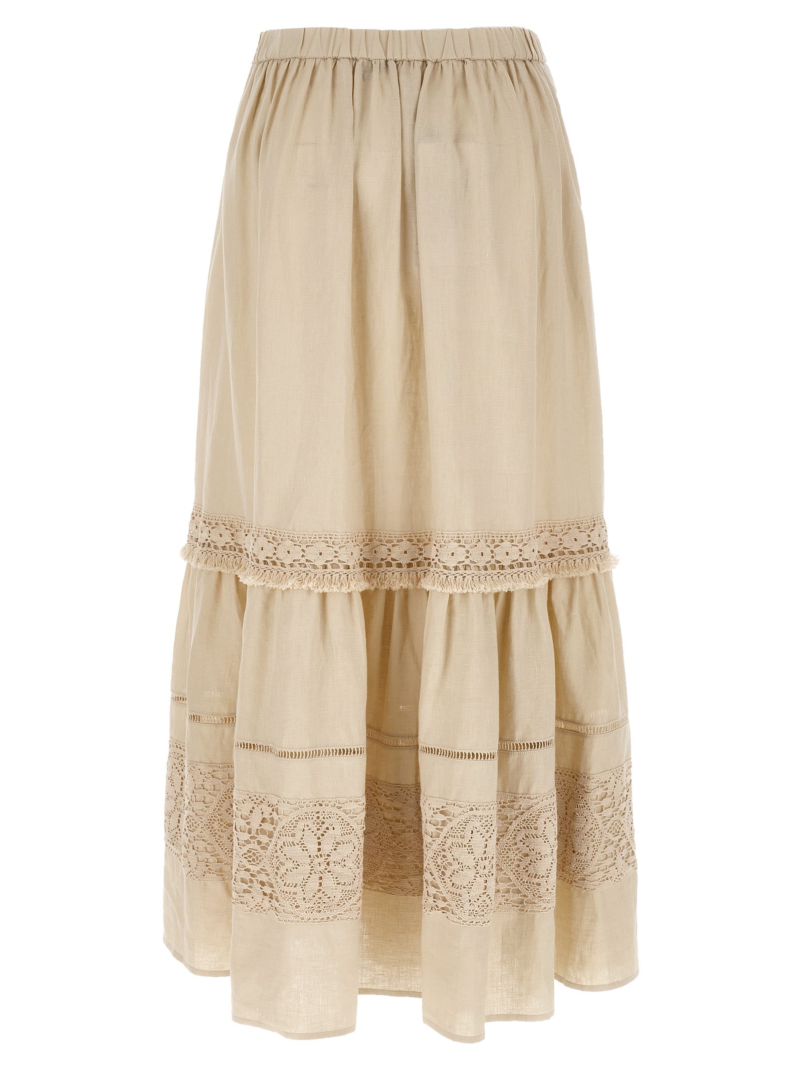 Max Mara Beige Linen Mini Skirt Max Mara