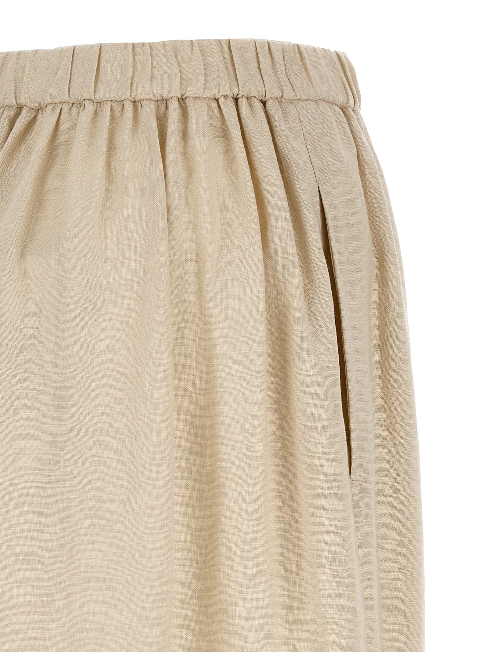 Max Mara Beige Linen Mini Skirt Max Mara