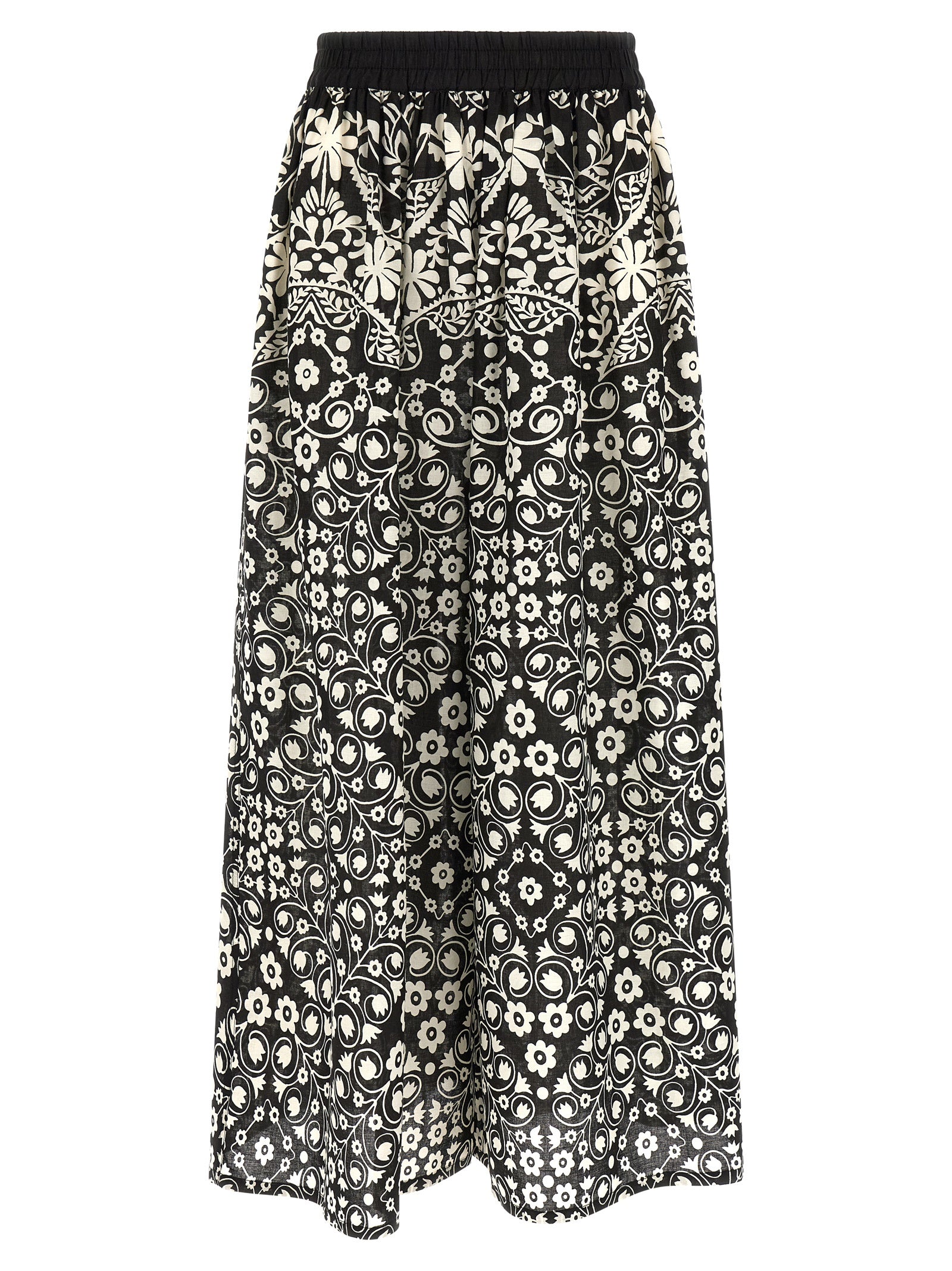 Max Mara Bicolor Cotton Flared Pants Max Mara