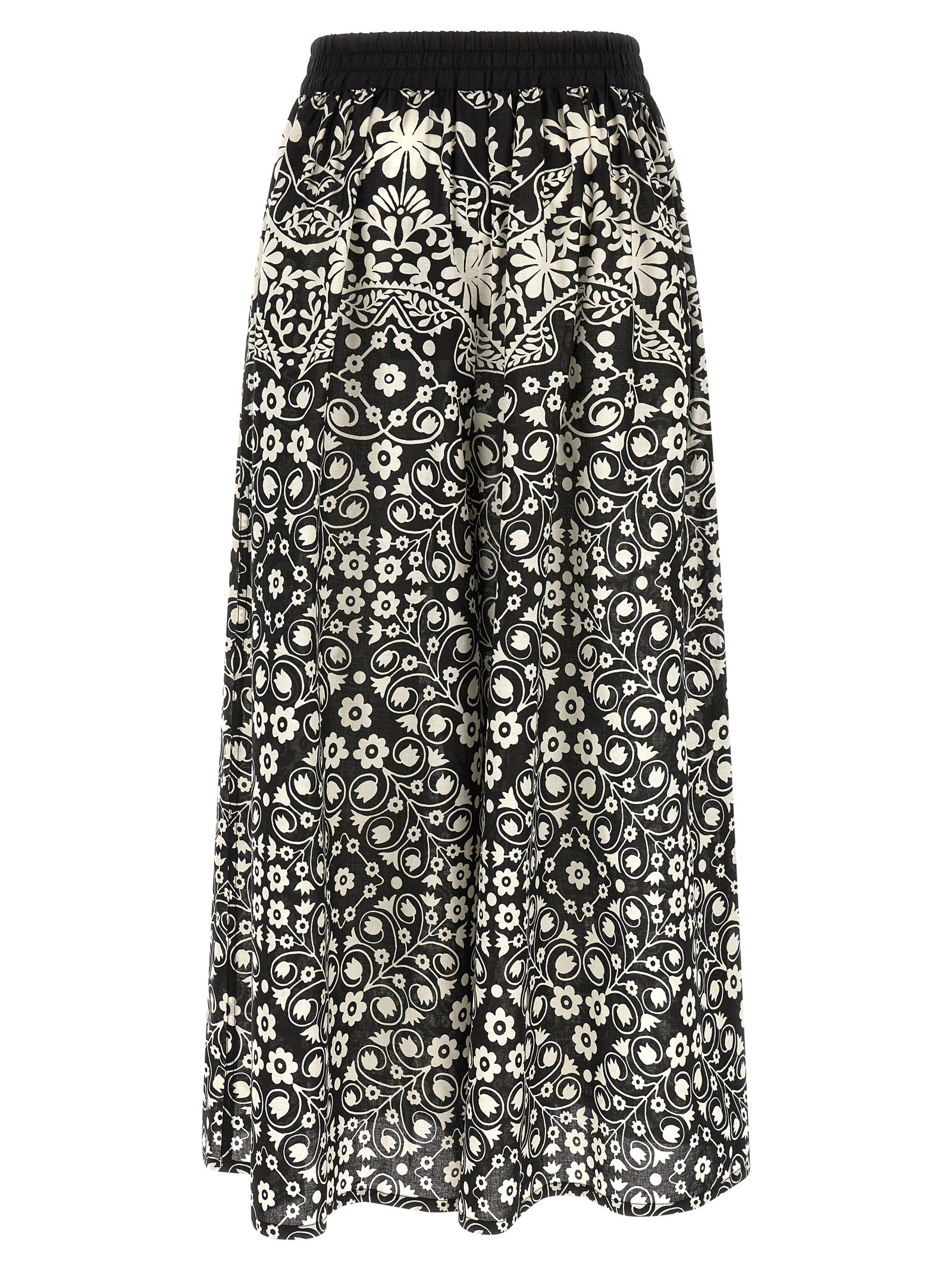 Max Mara Bicolor Cotton Flared Pants Max Mara