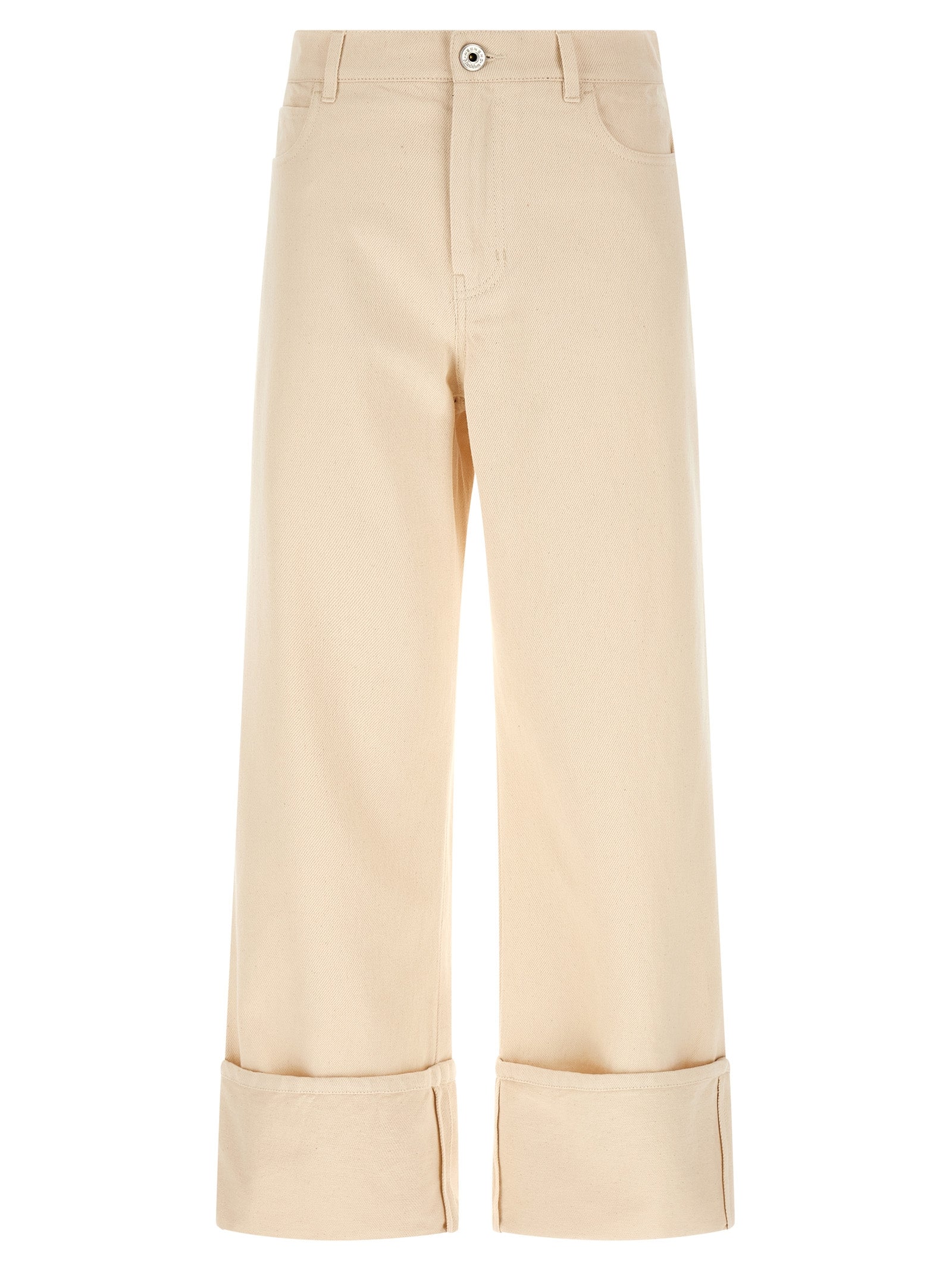 Max Mara Beige Cotton Cropped Pants Max Mara