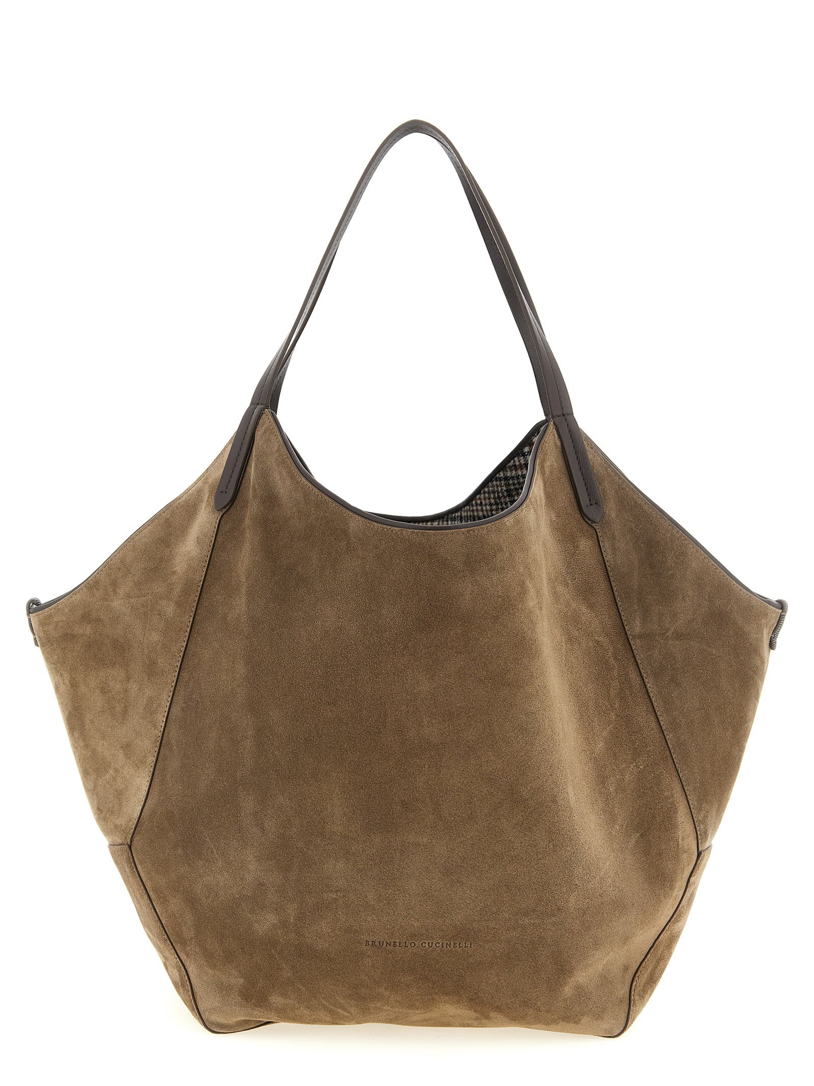 Brunello Cucinelli Brown Alpaca Leather Tote Bag Brunello Cucinelli