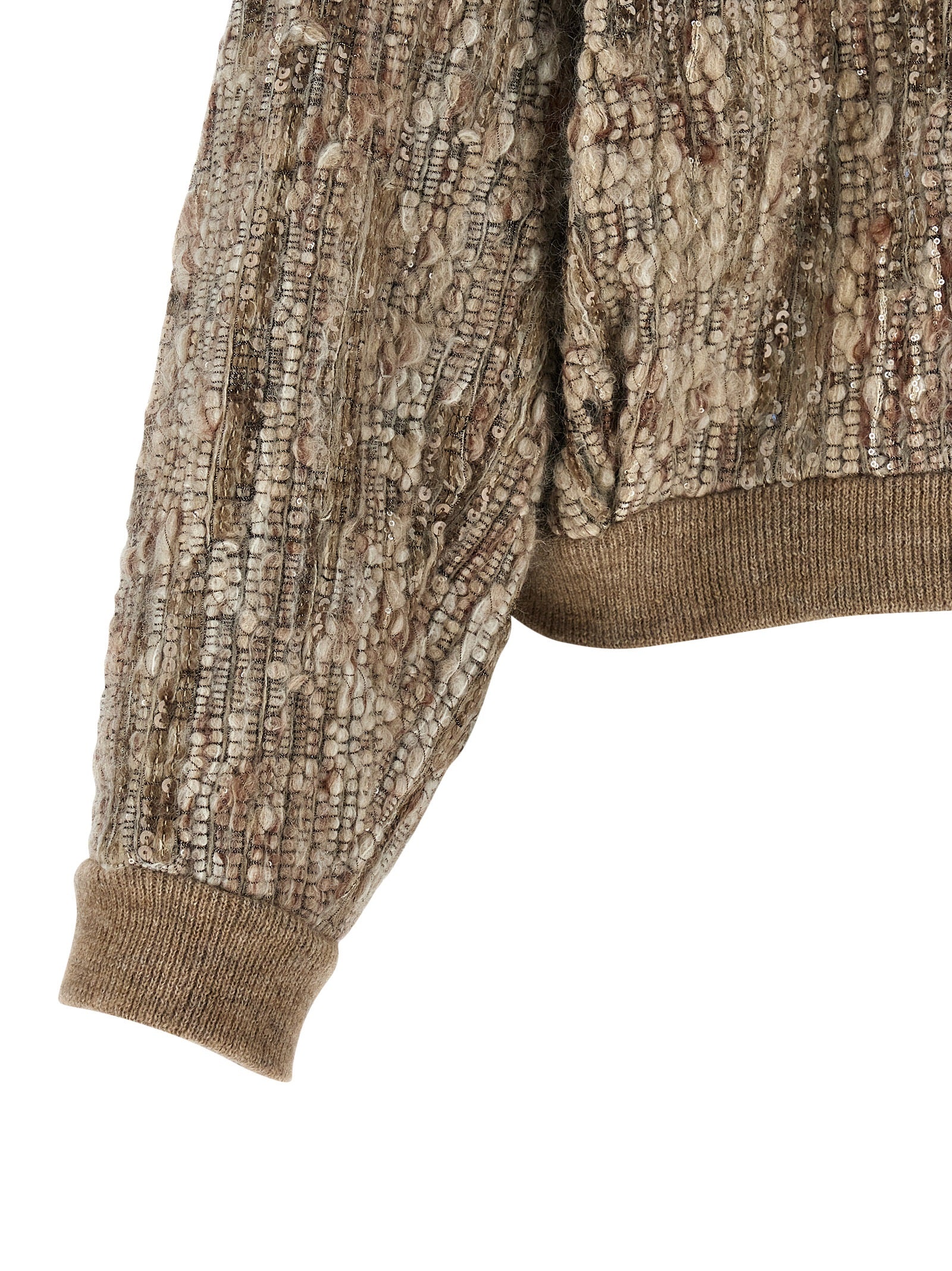 Brunello Cucinelli Beige Wool Cardigan Brunello Cucinelli