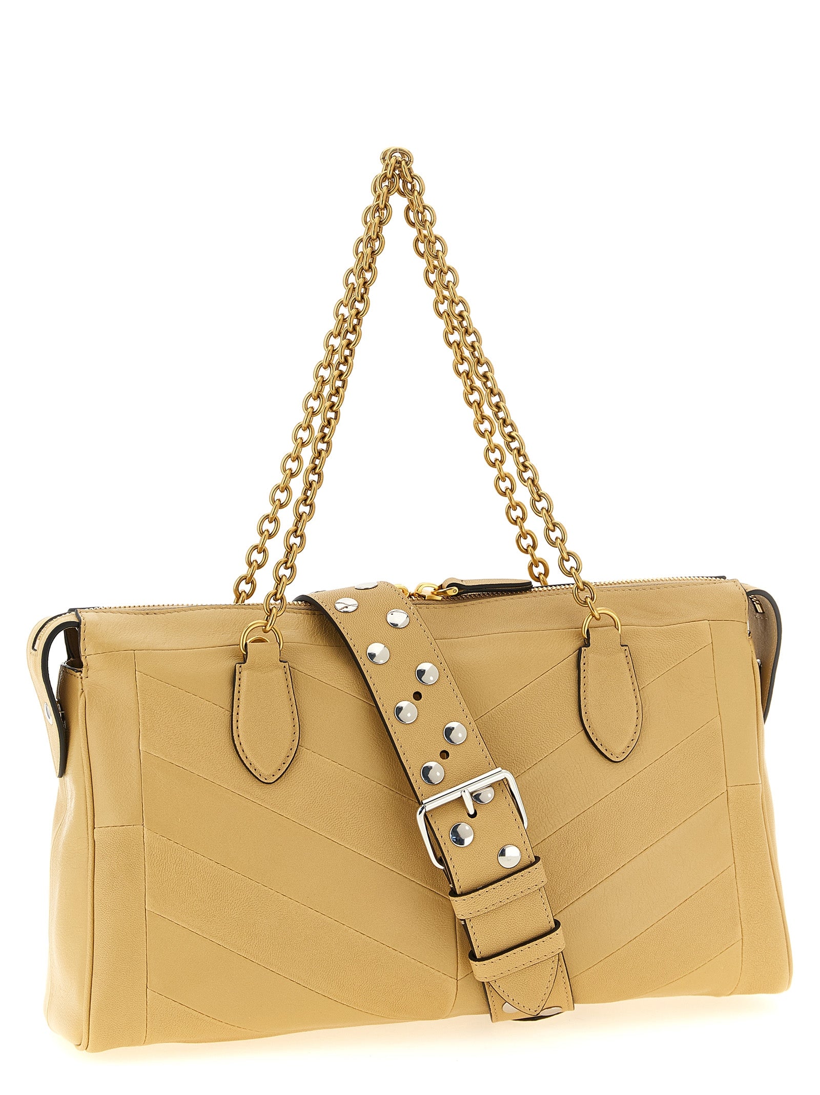 Valentino Garavani Beige Lamb Leather Shoulder Bag Valentino Garavani