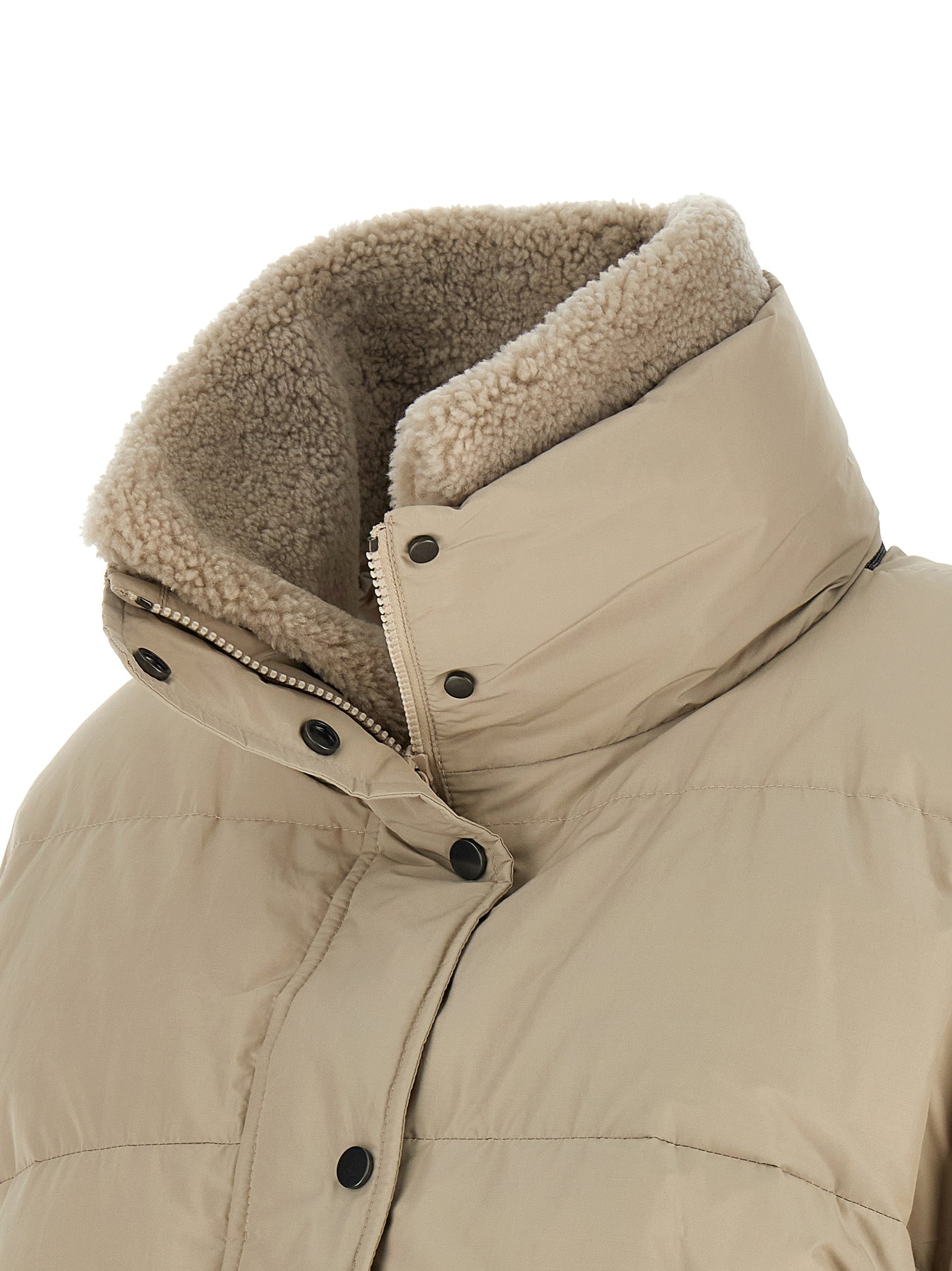 Brunello Cucinelli Beige Cotton Full-Length Jacket Brunello Cucinelli