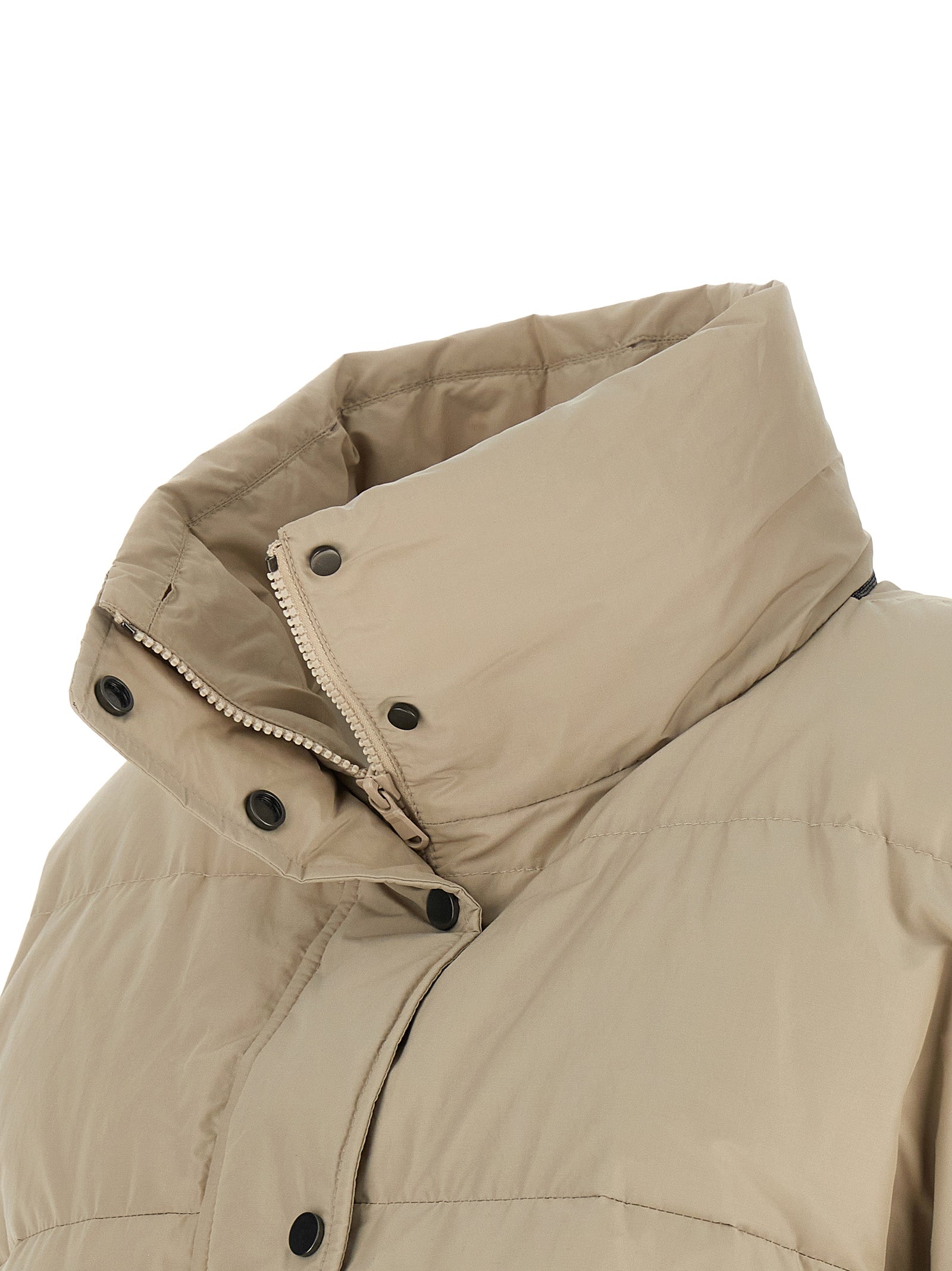 Brunello Cucinelli Beige Cotton Full-Length Jacket Brunello Cucinelli
