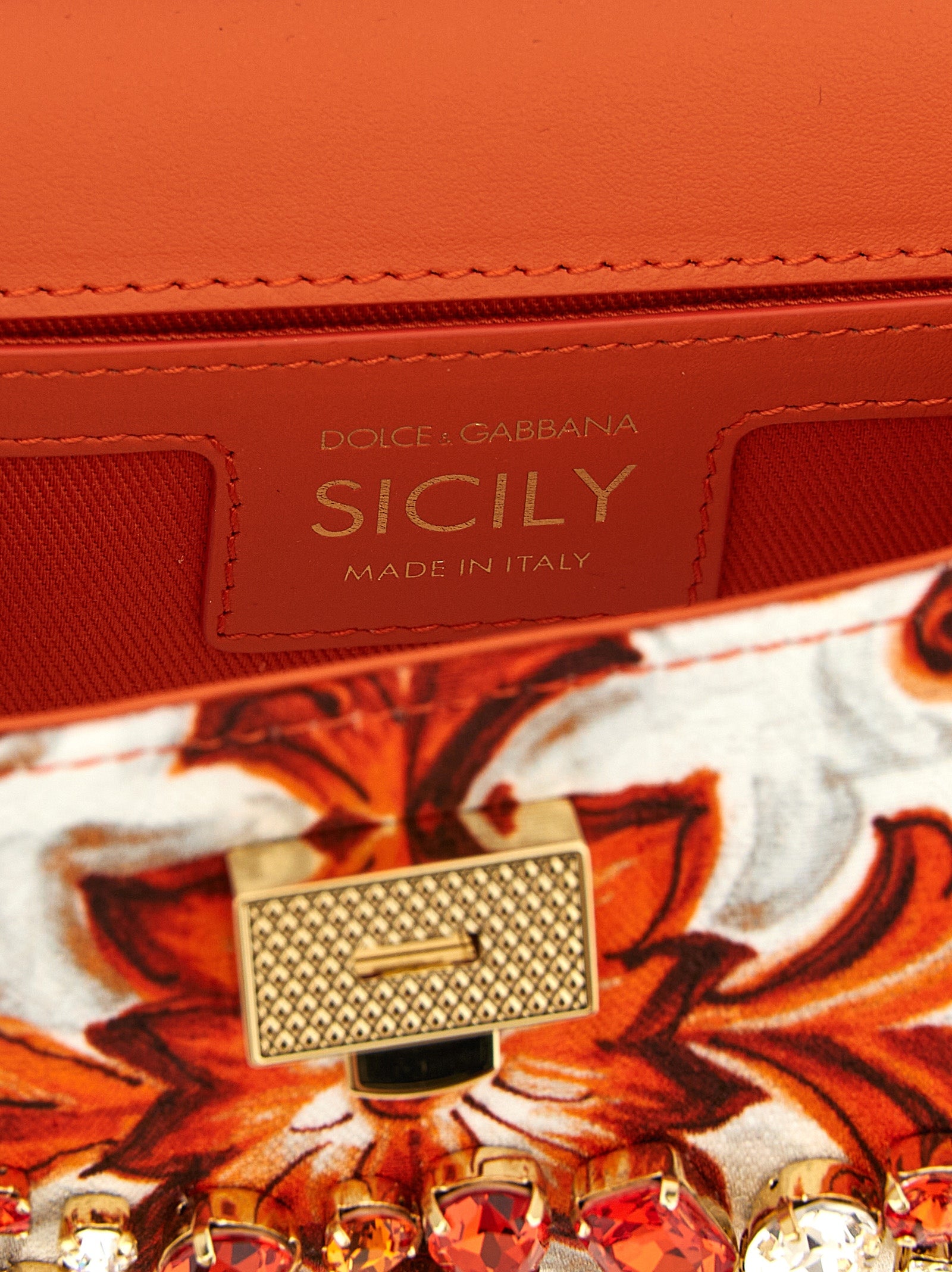 Dolce & Gabbana Orange Cotton Handbag Dolce & Gabbana