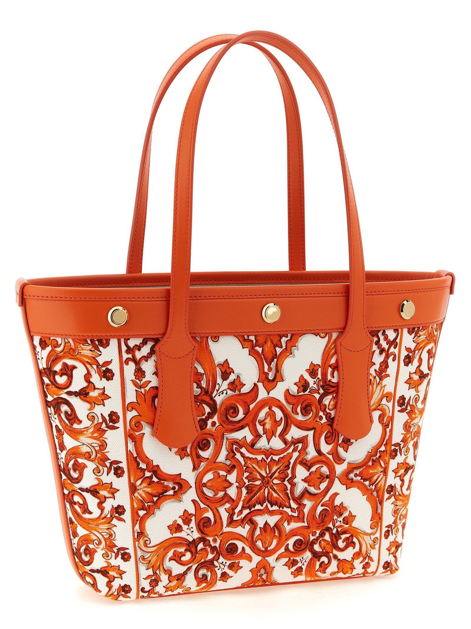 Dolce & Gabbana Orange Cotton Tote Bag Dolce & Gabbana