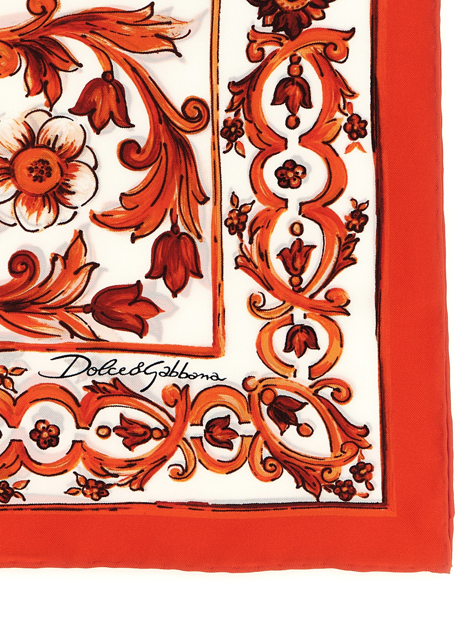 Dolce & Gabbana Orange Silk Foulard Dolce & Gabbana